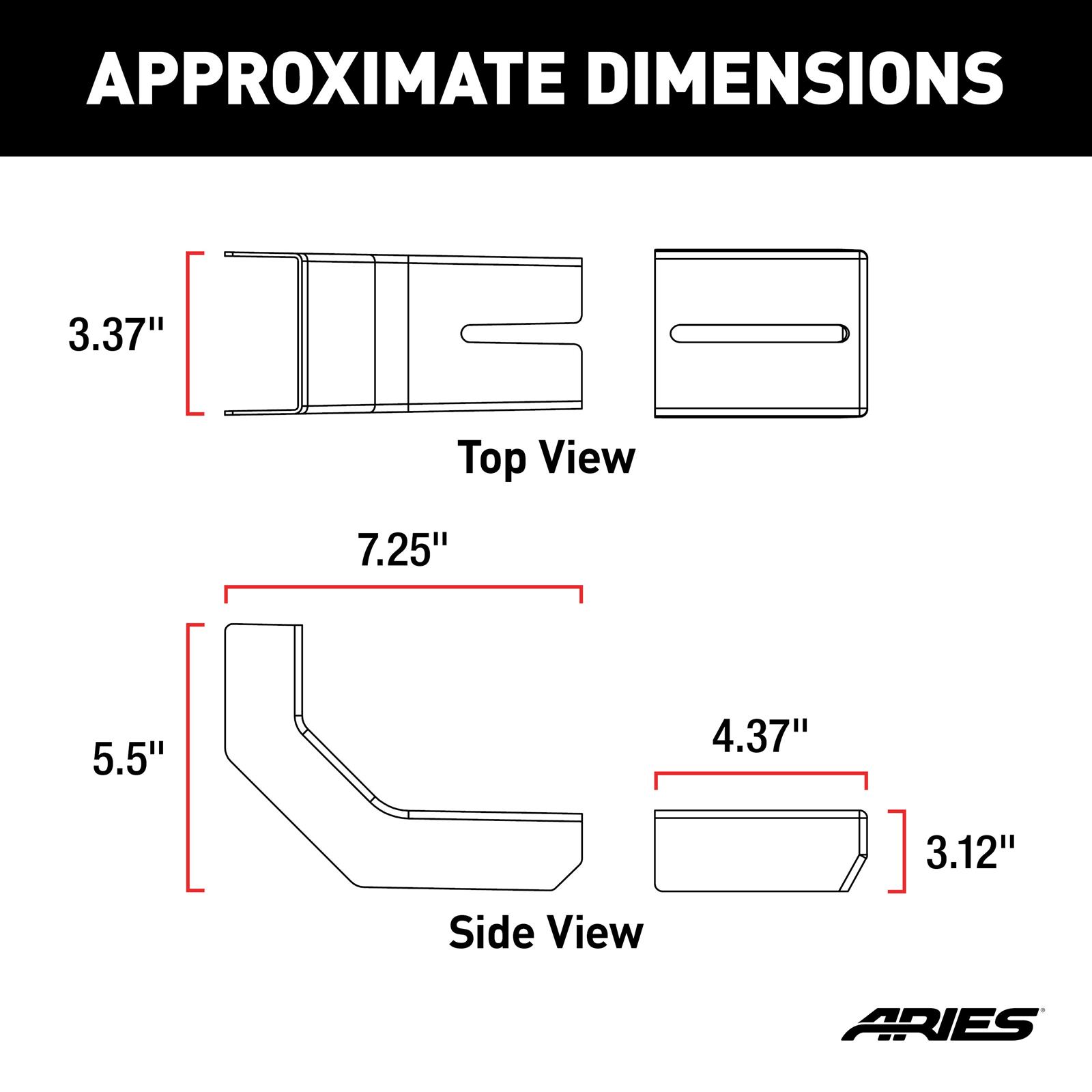 ARIES Automotive Nerf Bar and Step Components 2055140 VersaTrac Bracket Covers (4-Pack)