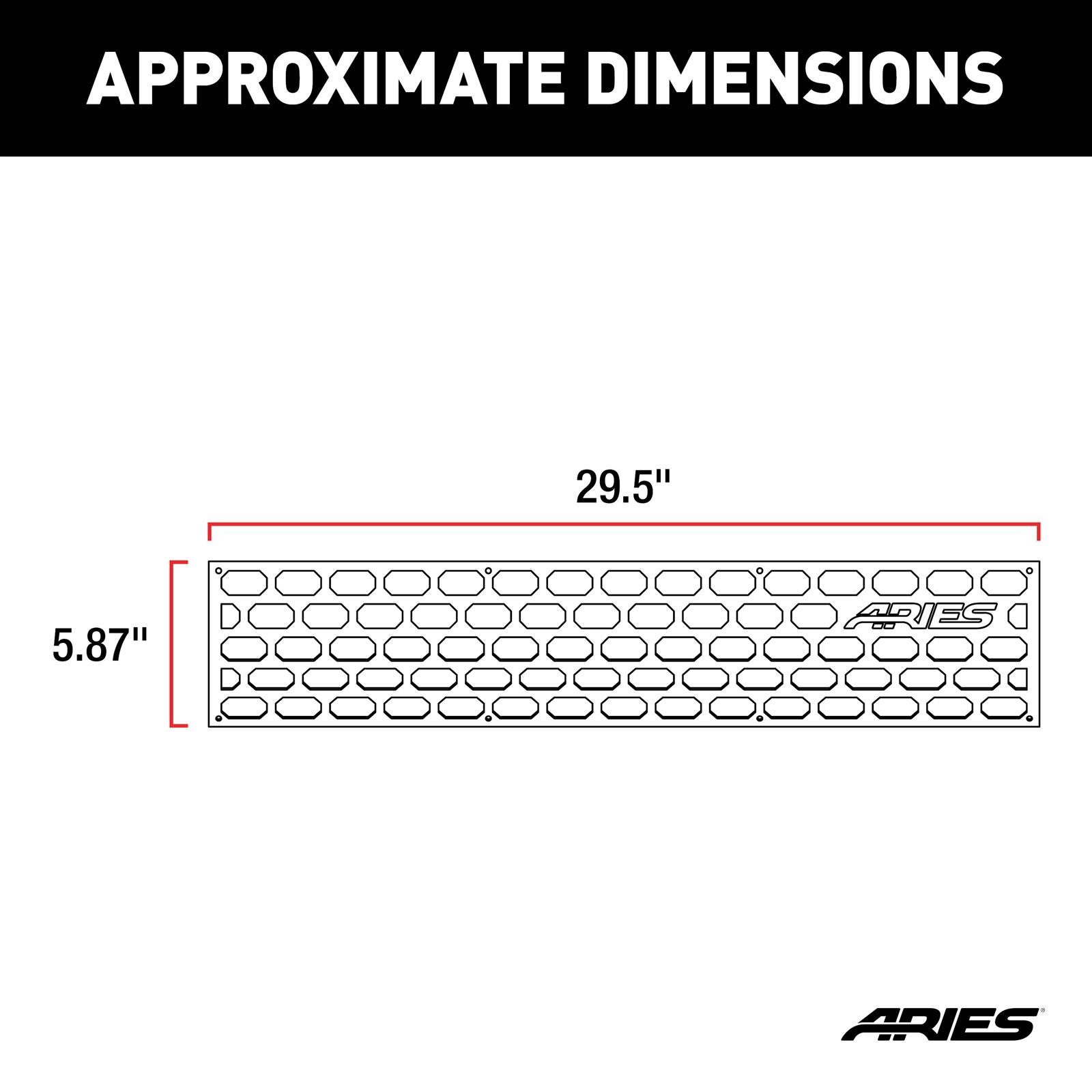 Aries Automotive AdvantEDGE Cover Plates 2055192 Grille Guard Components, Plate, AdvantEDGE, Bull Bar, Aluminum, Natural, Without Lights, Each thumbnail 3