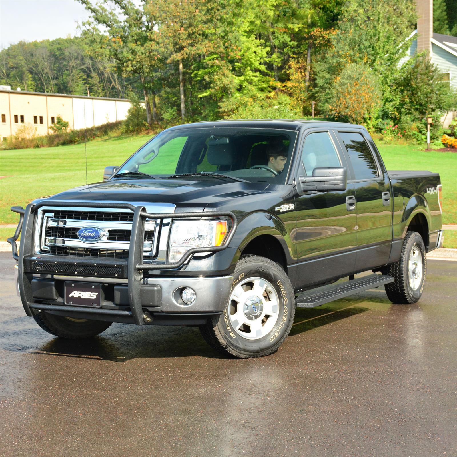 Aries Automotive RidgeStep Running Boards 2055516 Boards, Carbon Steel, Black Powdercoated, Textured, 6 1/2 in. Boards, 53.00 in. Length, Ford, Pair thumbnail 2