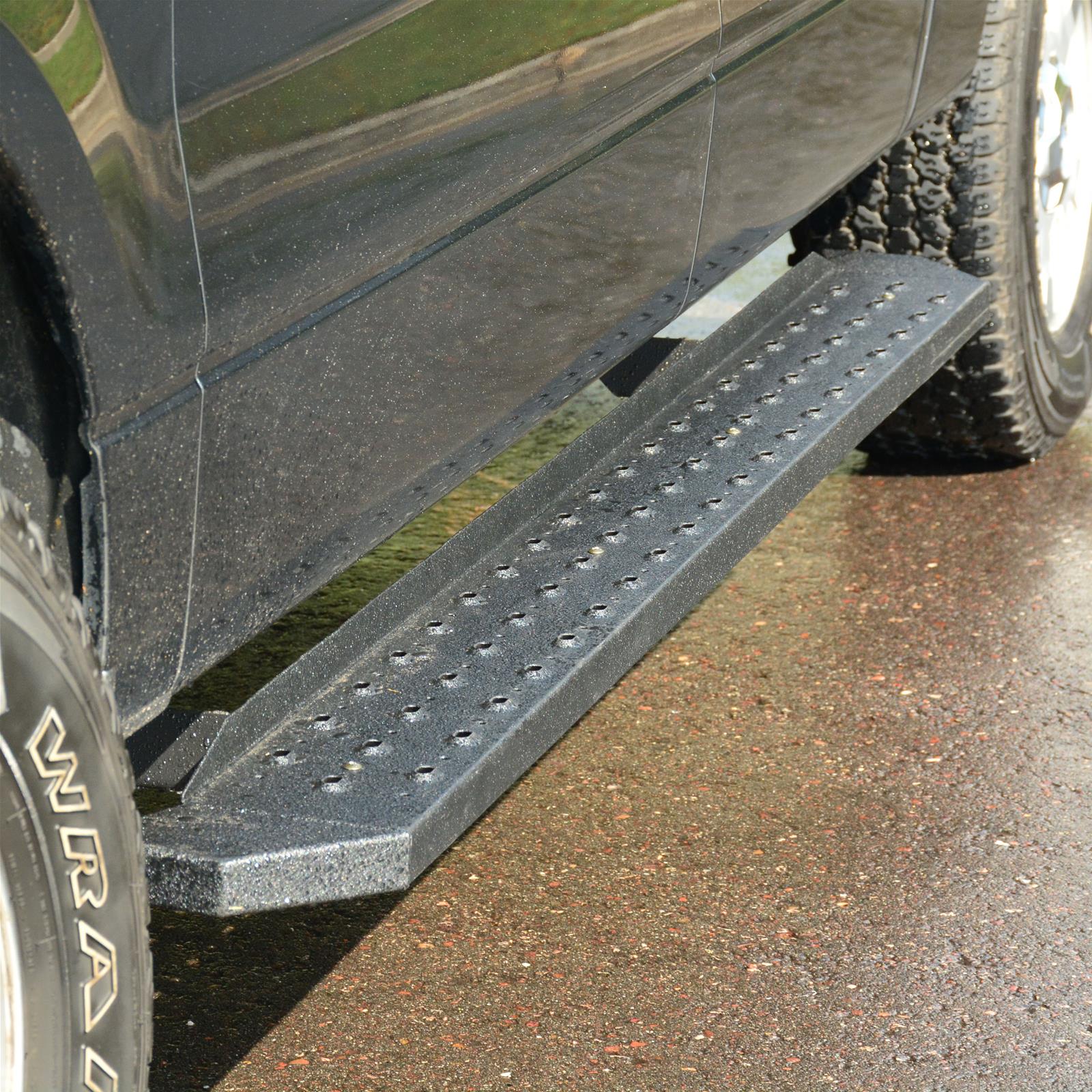 Aries Automotive RidgeStep Running Boards for 2004-2014 F-150 - 2055518 Boards, Carbon Steel, Black Powdercoated, Textured, 6 1/2 in. Boards, 91.00 in. Length, Ford, Pair