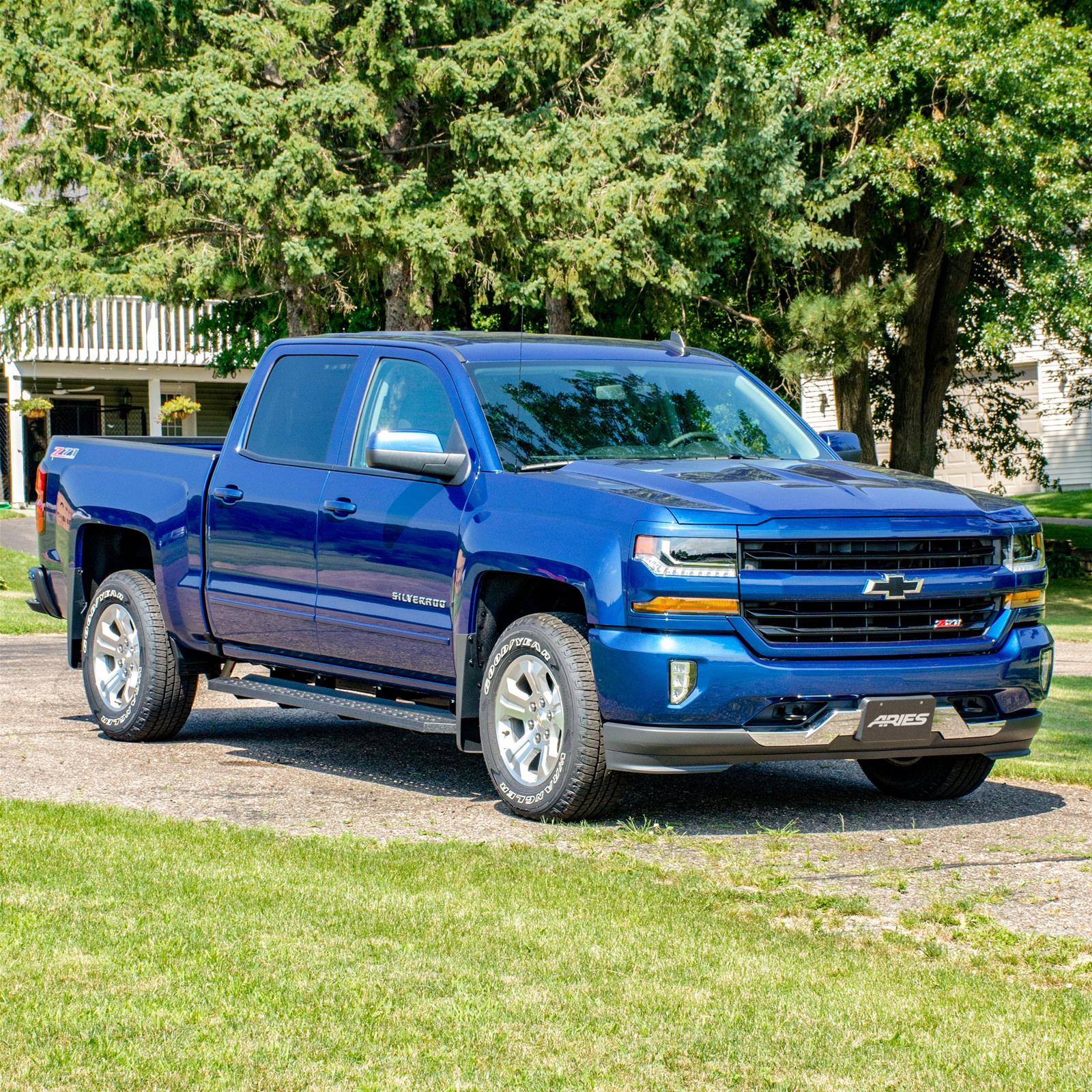 Aries Automotive RidgeStep Running Boards 2055530 Boards, Carbon Steel, Black Powdercoated, Textured, 6 1/2 in. Boards, 75.00 in. Length, Chevrolet, GMC, Pair