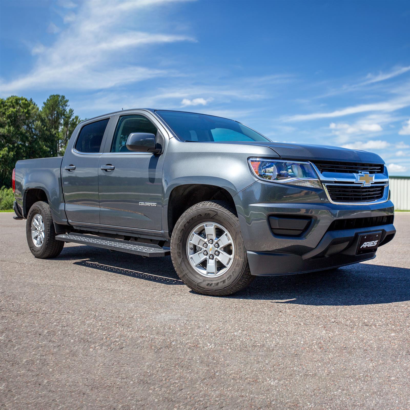 Aries Automotive RidgeStep Running Boards for 2015-2022 CANYON, COLORADO - 2055532 Boards, Carbon Steel, Black Powdercoated, Textured, 6 1/2 in. Boards, 75.00 in. Length, Chevrolet, GMC, Pair thumbnail 2