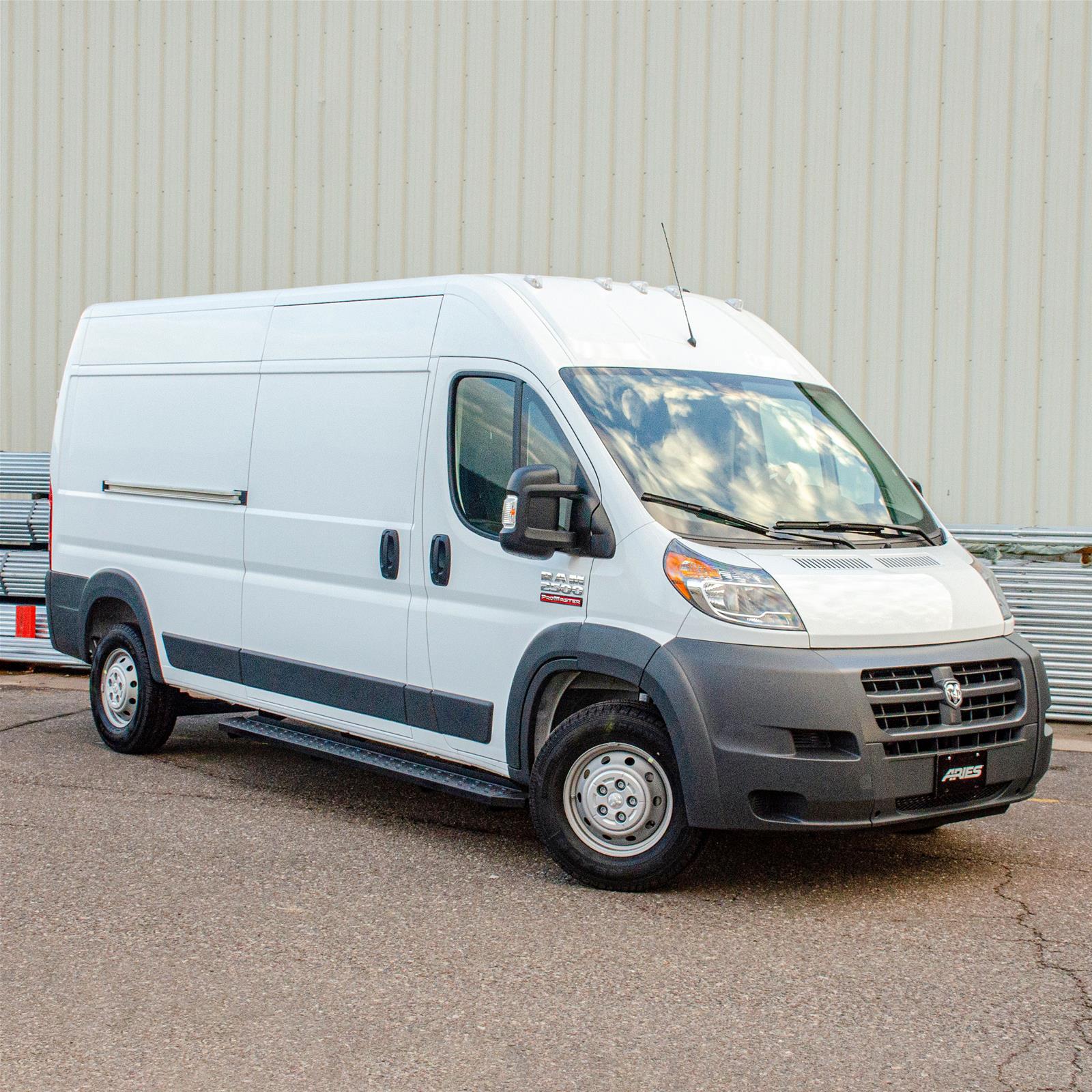 Aries Automotive RidgeStep Running Boards for 2014-2024 PROMASTER 2500, 3500 - 2055539 Boards, Carbon Steel, Black Powdercoated, Textured, 6 1/2 in. Boards, 96.00 in. Length, 36.00 in. Length, Ram, Set thumbnail 3