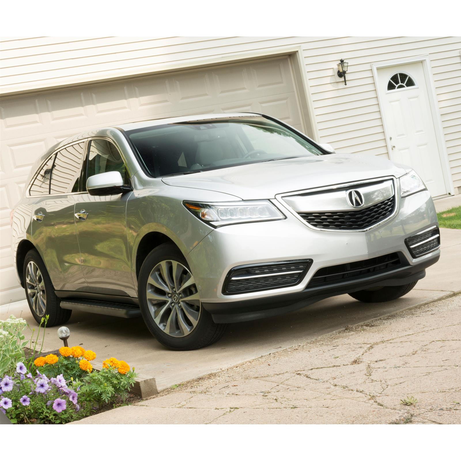 Aries Automotive AeroTread Running Boards 2061001 Boards, Aluminum/Stainless Steel, Black Powdercoated, 5 in. Boards, 70.00 in. Length, For use on Acura®, Pair thumbnail 2
