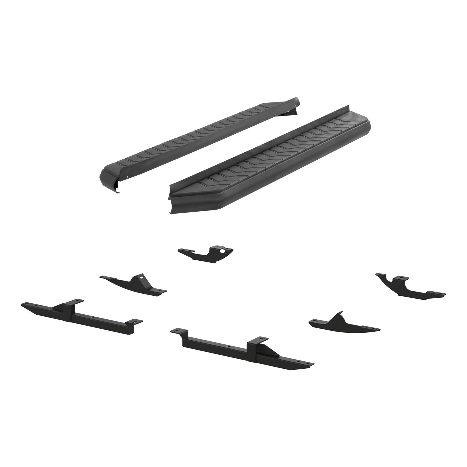Aries Automotive AeroTread Running Boards for 2011-2016 COMPASS, 2007-2017 PATRIOT - 2061008 Boards, Aluminum/Stainless Steel, Black Powdercoated, 5 in. Boards, 67.00 in. Length, Jeep, Pair thumbnail 2