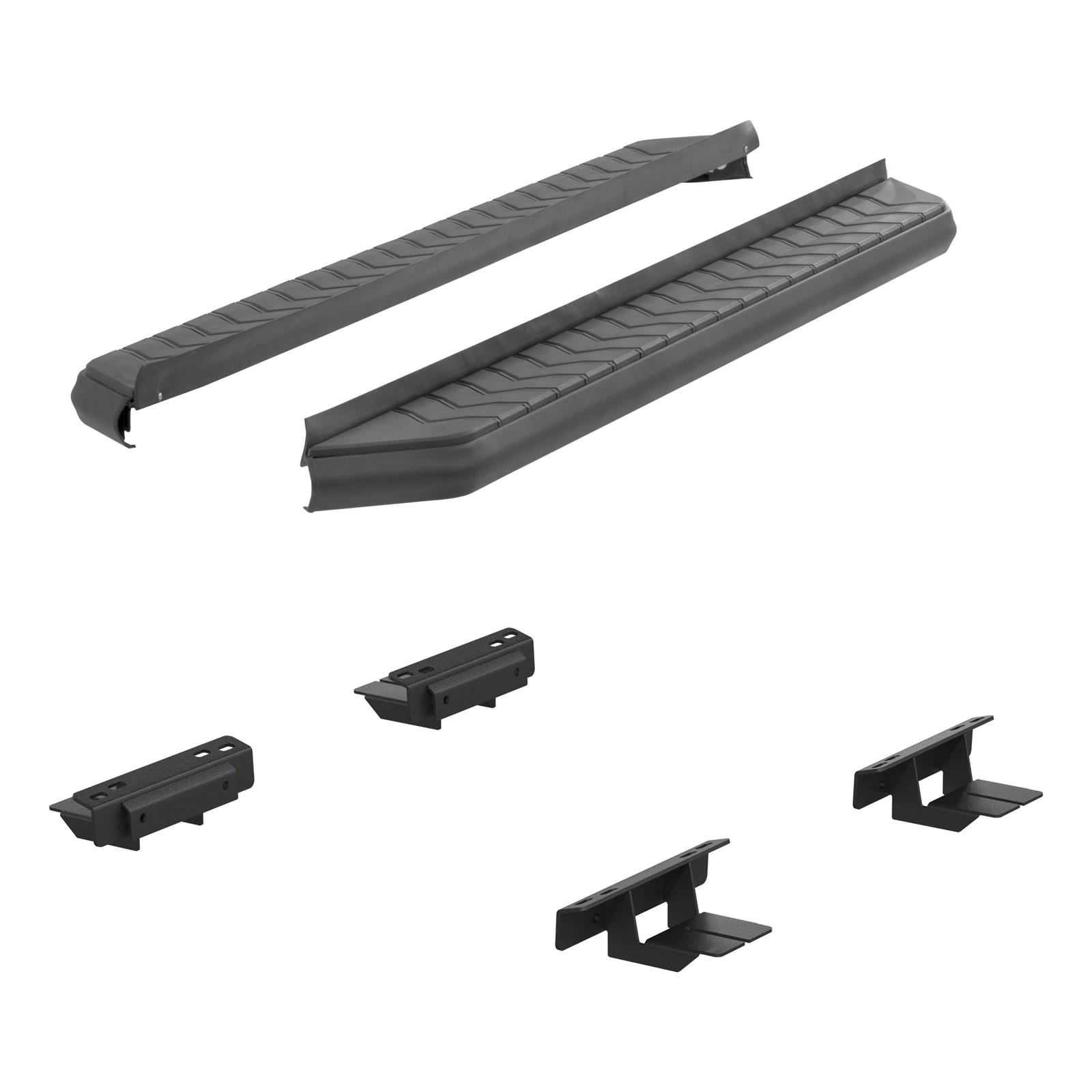 Aries Automotive AeroTread Running Boards for 2015-2024 MURANO - 2061010 Boards, AeroTread, Aluminum/Stainless Steel, Black Satin Powdercoated, Wheel-to-wheel Position, 70.00 in. Length, Nissan, Pair thumbnail 2