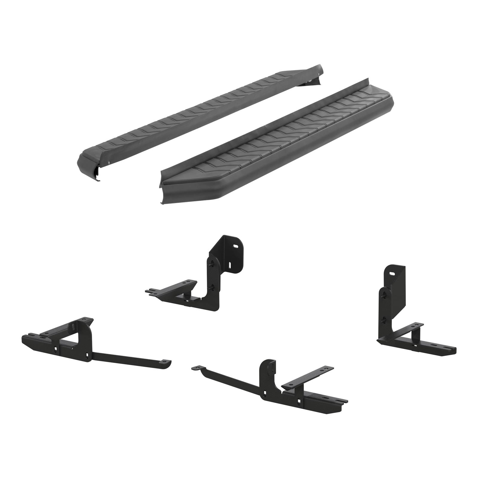 Aries Automotive AeroTread Running Boards 2061011 Boards, AeroTread, Aluminum/Stainless Steel, Black Satin Powdercoated, Wheel-to-wheel Position, 70.00 in. Length, for Nissan, Pair thumbnail 2