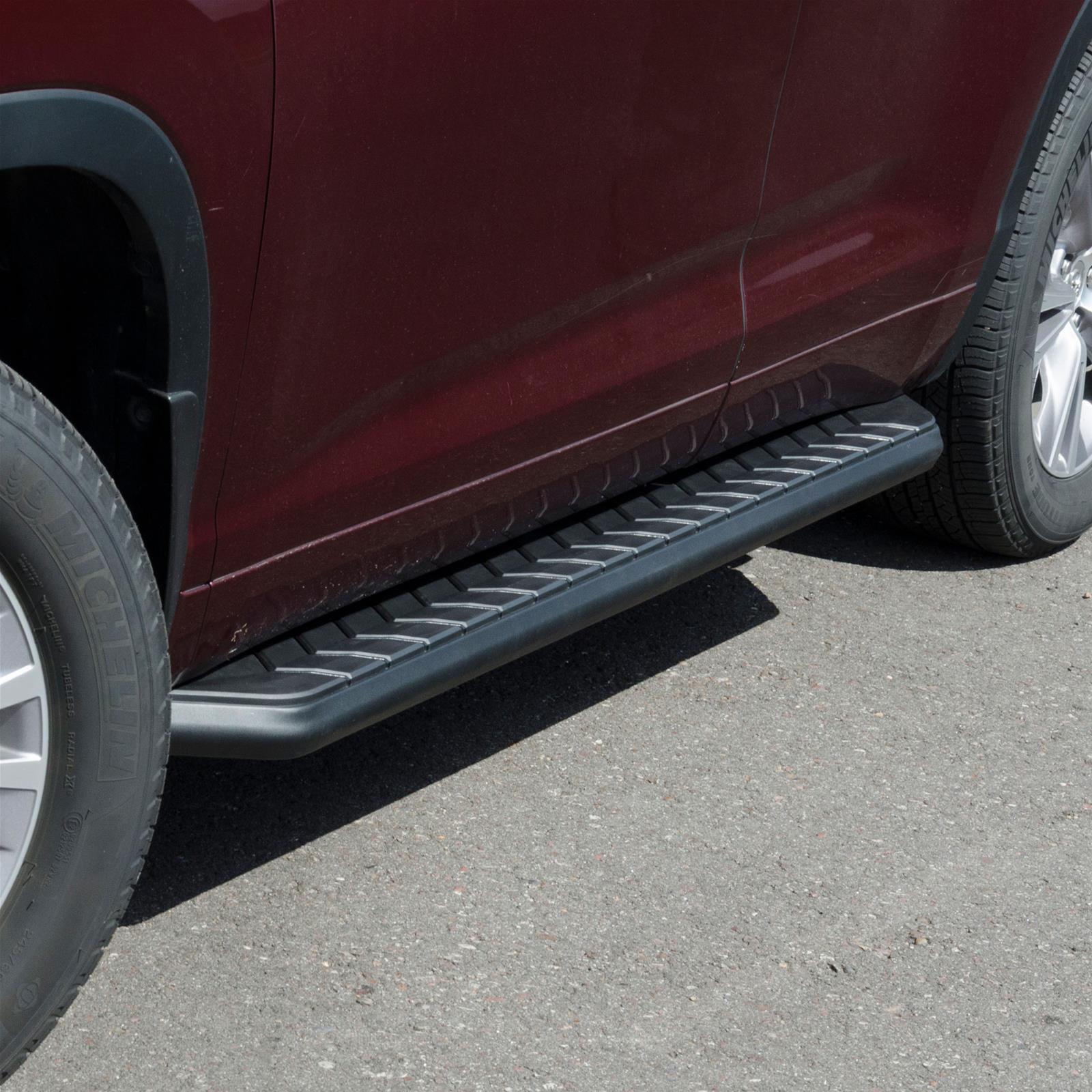 Aries Automotive AeroTread Running Boards 2061015 Boards, Aluminum/Stainless Steel, Black Powdercoated, 5 in. Boards, 70.00 in. Length, Toyota, Pair thumbnail 2