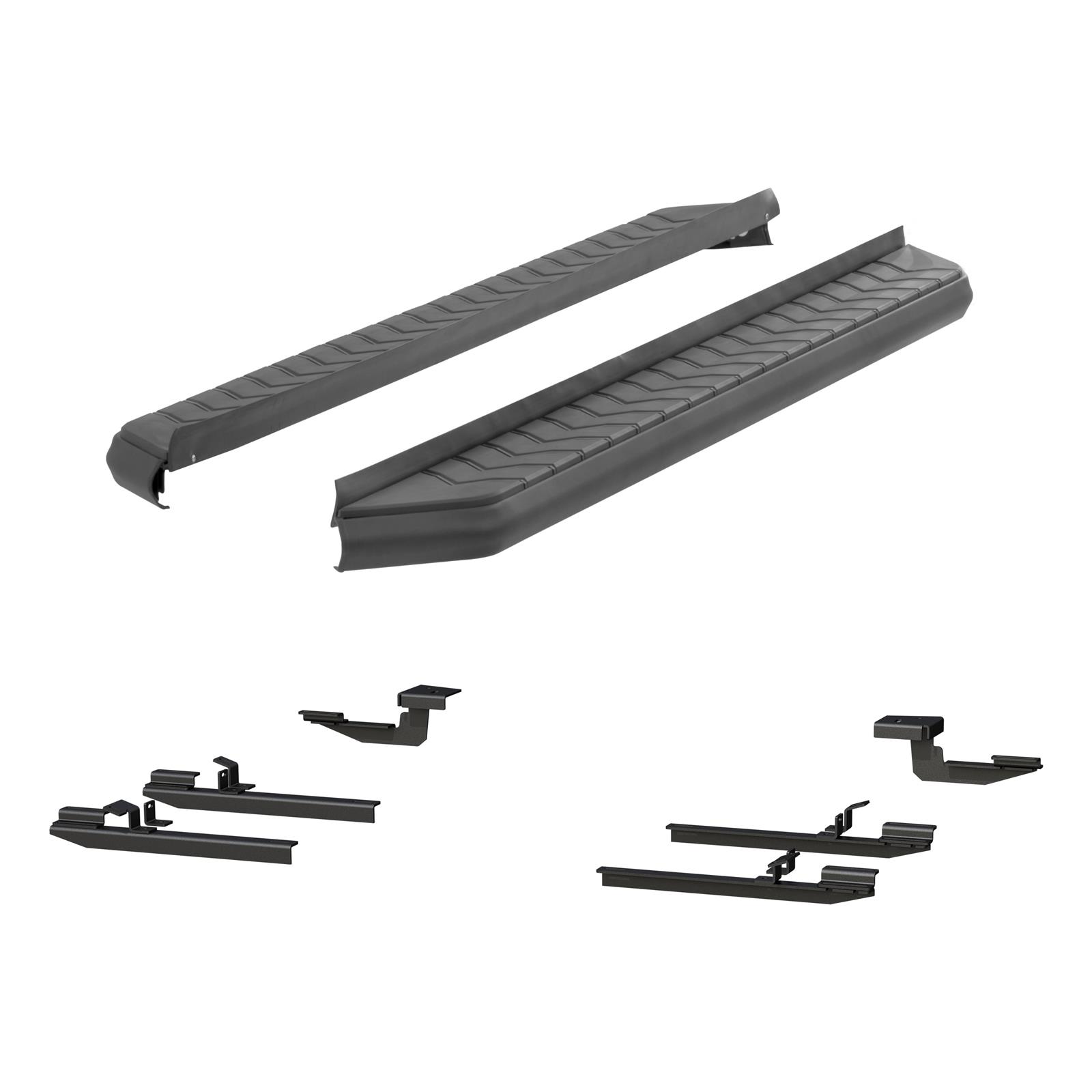 Aries Automotive RidgeStep Running Boards 2061037 Boards, RidgeStep, Steel, Black Textured Powdercoated, Cab Position, 70.00 in. Length, for Nissan, Pair thumbnail 2