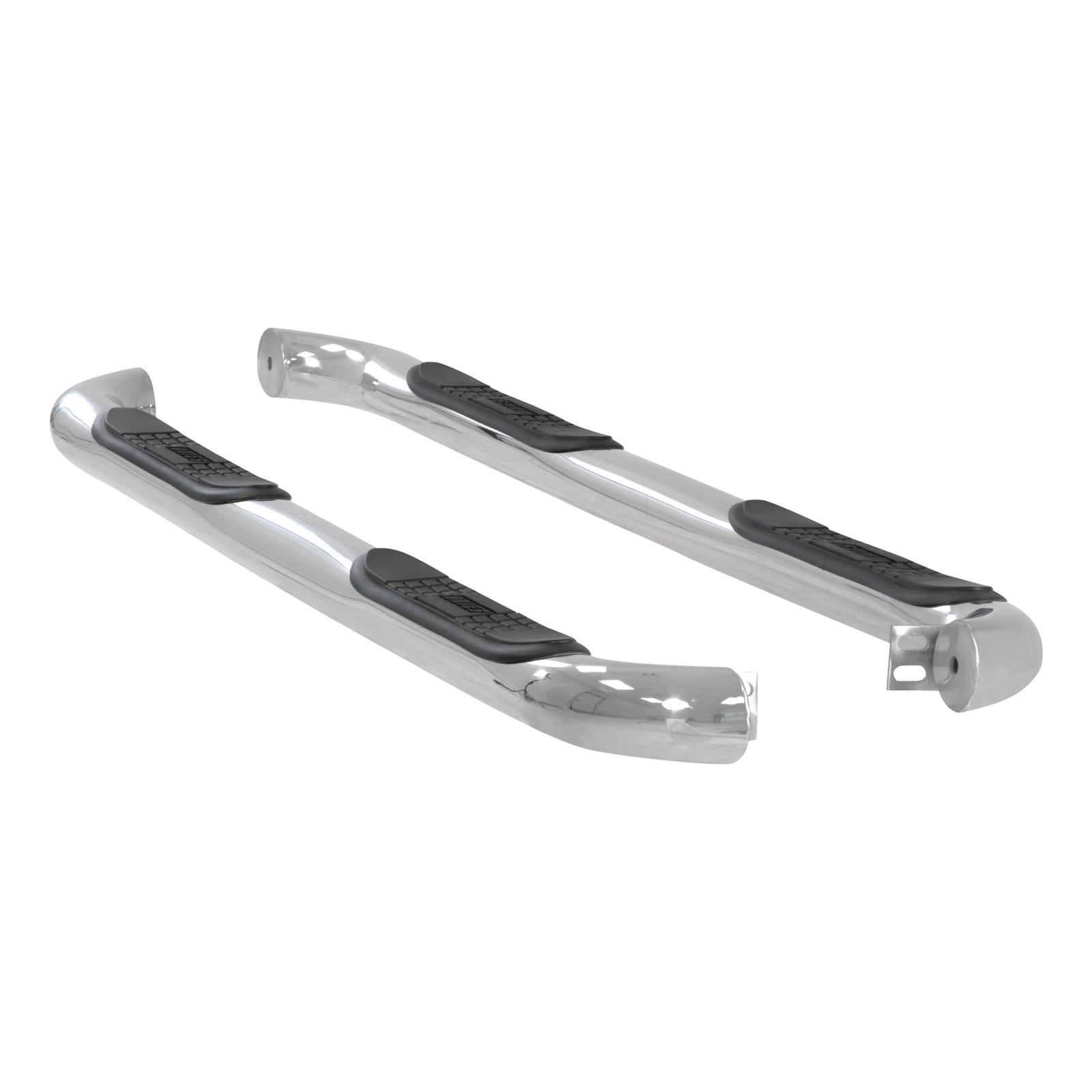 Aries Automotive 3 in. Round Side Bars for 2007-2012 SANTA FE - 207003-2 Step Bars, Diameter, Stainless Steel, Polished, Hyundai, Pair thumbnail 2