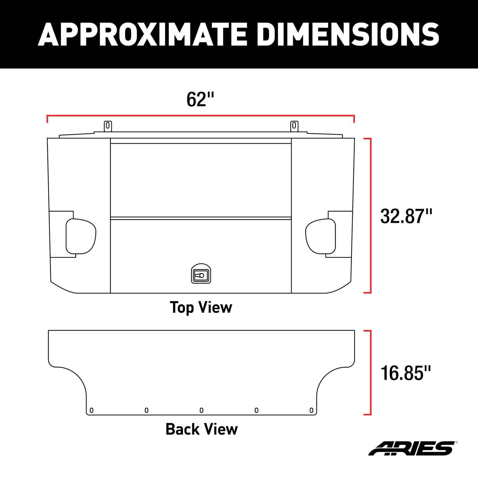 ARIES Automotive - Powersports Cargo Carrier Components for 2007-2010 WRANGLER 2070465 Security Lid, KIT/2007-10 JK 4DR SECURITY CARGO LID/BLK ALUM thumbnail 7