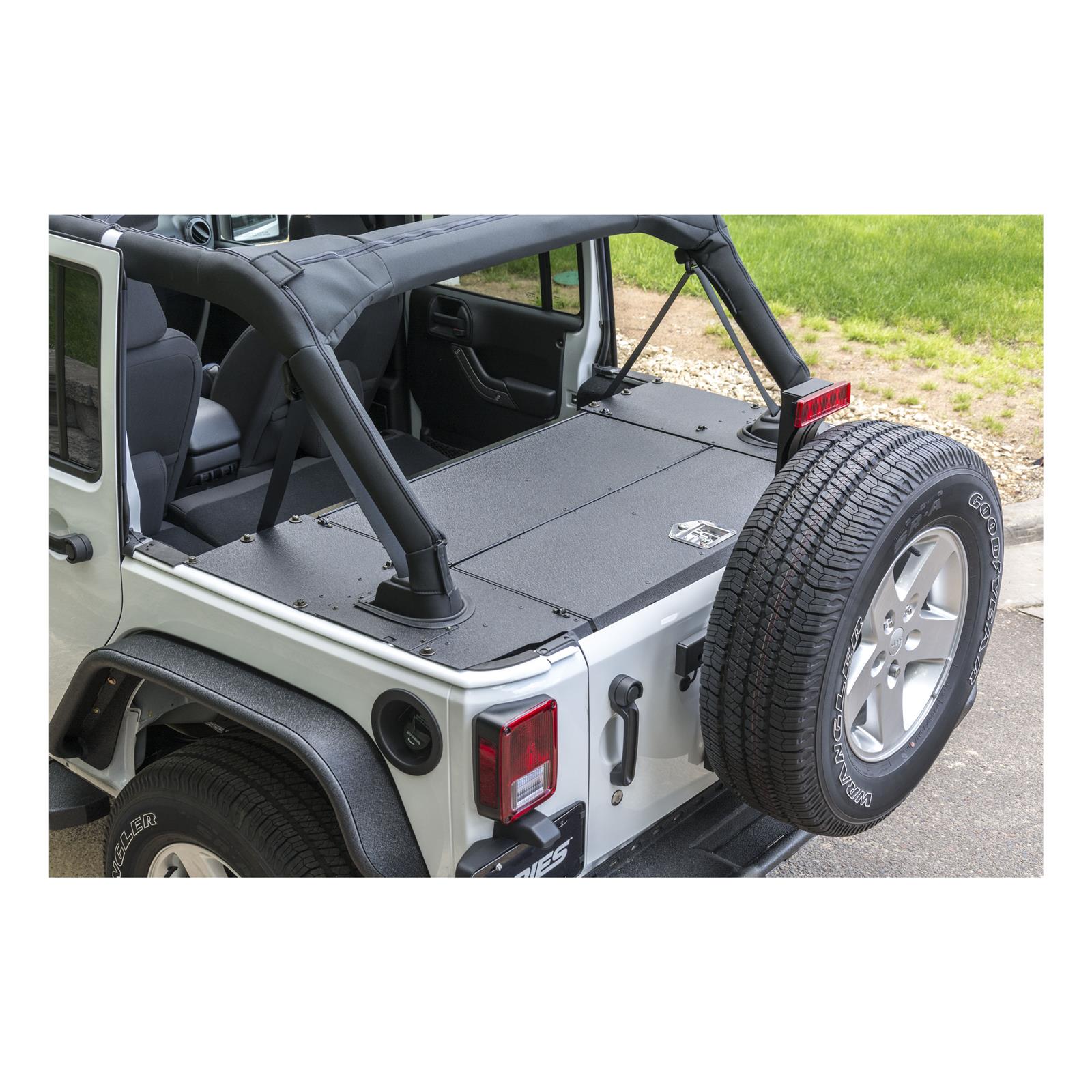 ARIES Automotive - Powersports Cargo Carrier Components for 2007-2010 WRANGLER 2070465 Security Lid, KIT/2007-10 JK 4DR SECURITY CARGO LID/BLK ALUM thumbnail 4