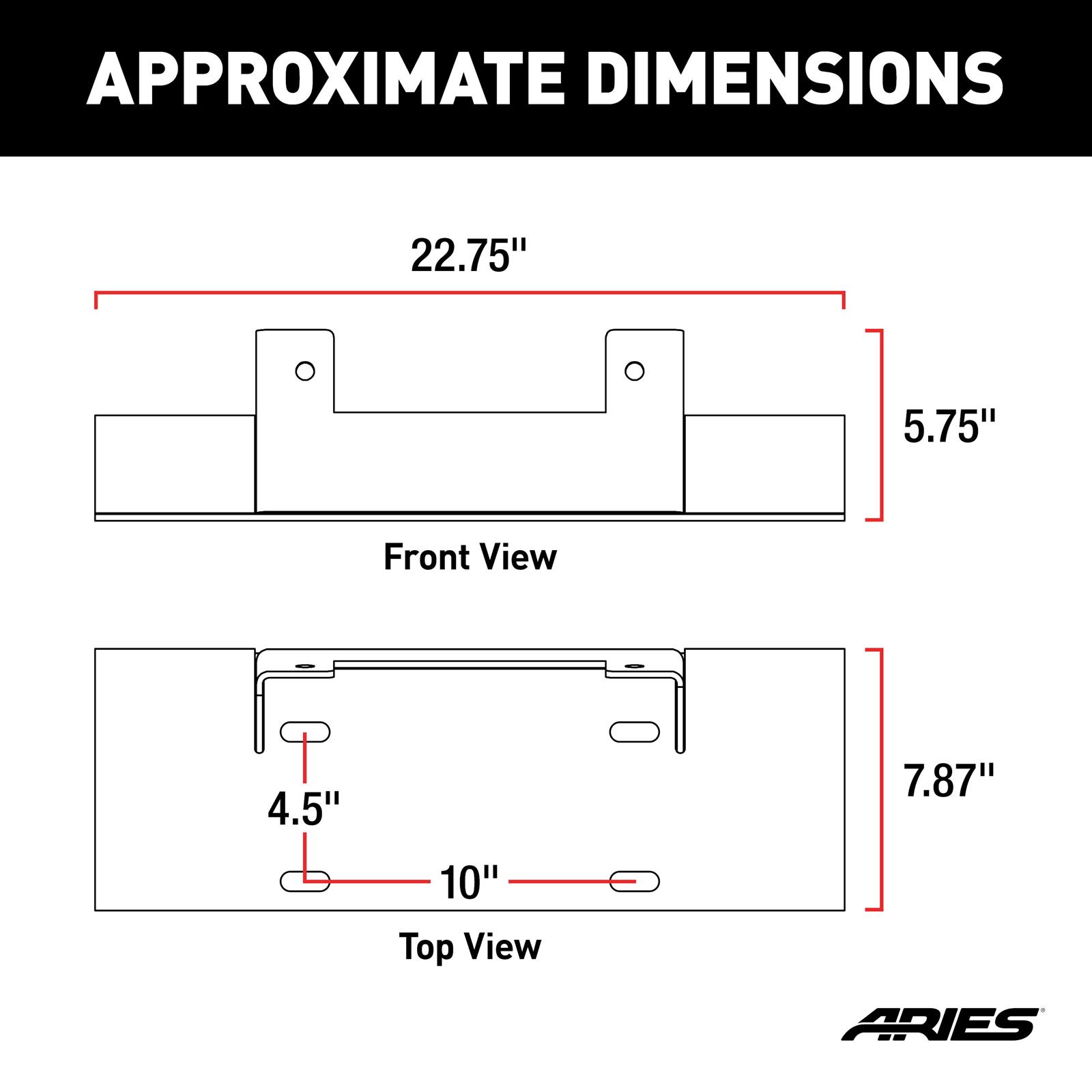 ARIES Automotive Winch Mounts 2072100 Adapter Plate with Fairlead Mount thumbnail 6