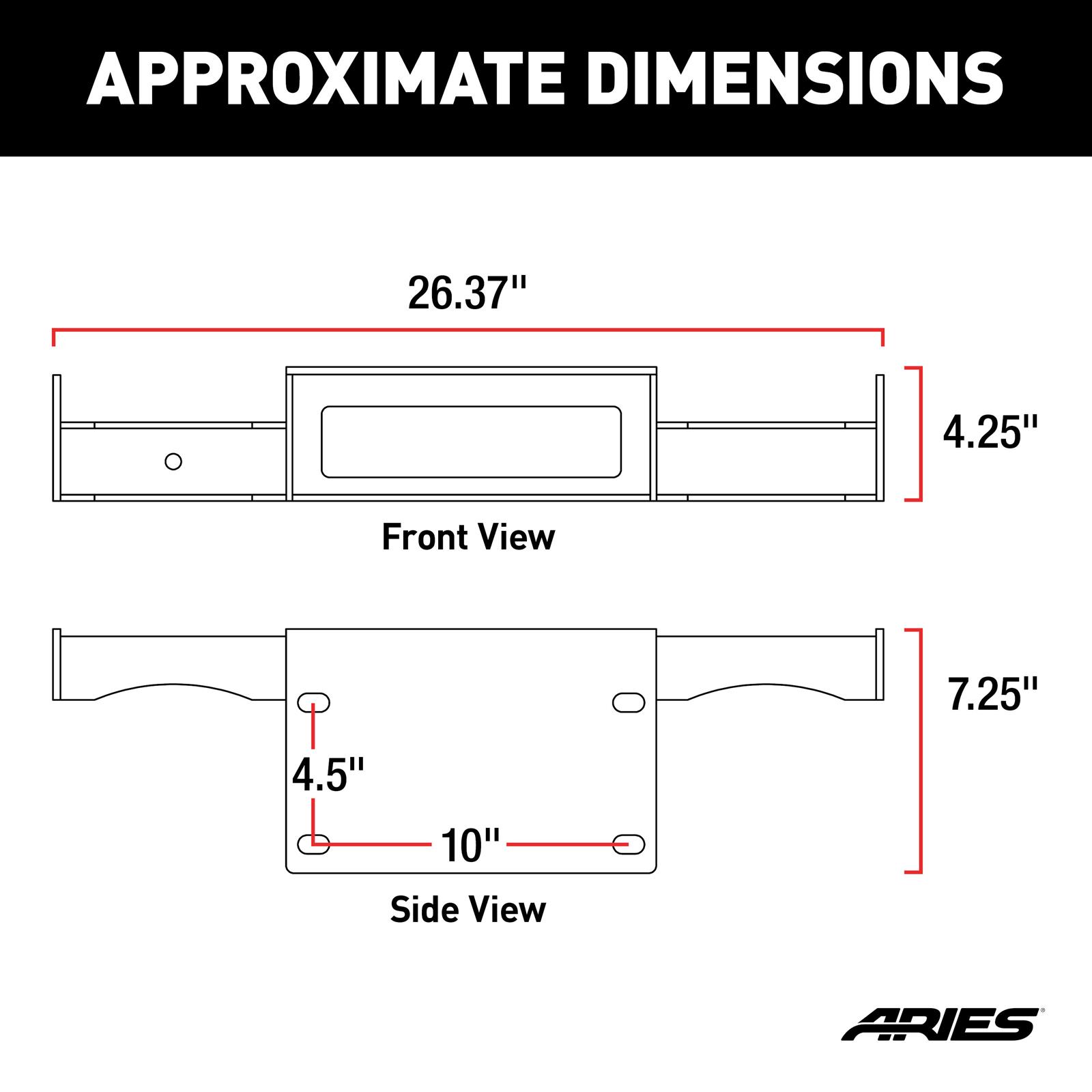 ARIES Automotive - Bumper Braces and Reinforcements for 2007-2017 WRANGLER, 2018 WRANGLER JK 2072101 Bracket, Trailchaser, 07-17 Wrangler thumbnail 2