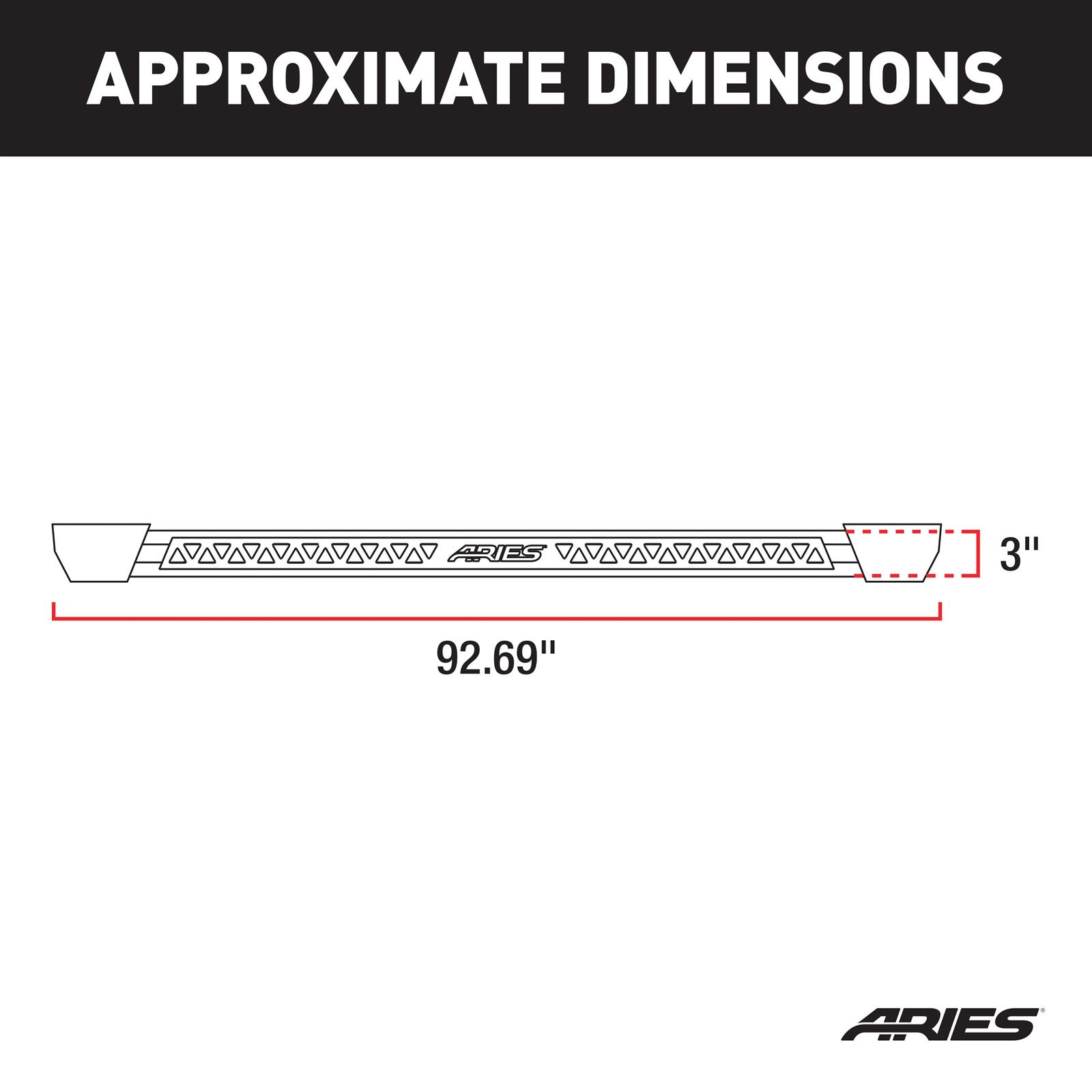 Aries Automotive Rocker Steps 2074120 Step Bars, Nerf Bars, Steel, Textured Black Powdercoated, Ford, Pair thumbnail 4