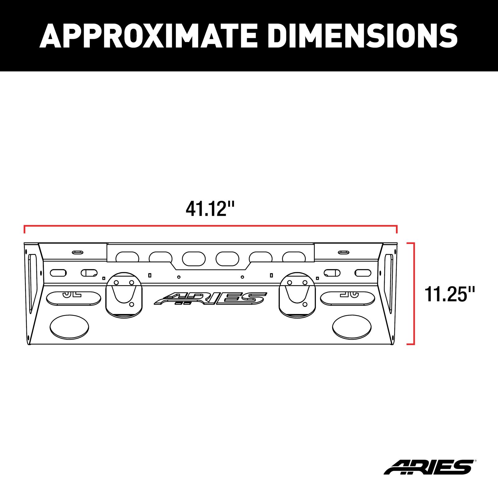 Aries Automotive TrailChaser Front Bumpers for 2020-2024 GLADIATOR, 2018-2024 WRANGLER - 2081003 Bumpers, Steel, Black Powdercoated, Textured, Fabricated, Front, Center Section, Jeep, Each thumbnail 5