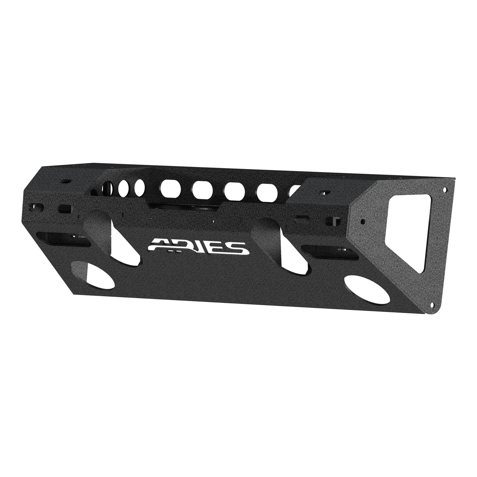Aries Automotive TrailChaser Front Bumpers for 2020-2024 GLADIATOR, 2018-2024 WRANGLER - 2081003 Bumpers, Steel, Black Powdercoated, Textured, Fabricated, Front, Center Section, Jeep, Each thumbnail 4