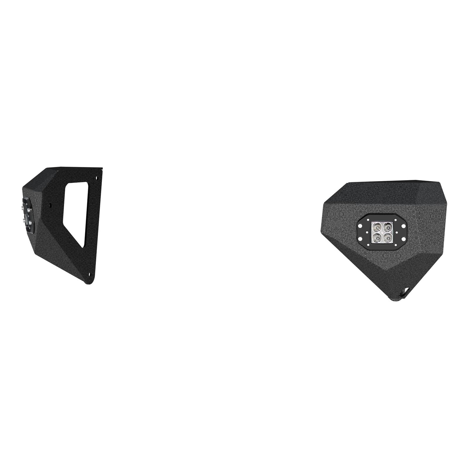 Aries Automotive TrailCrusher Front Bumper Corner Guards with LEDs for 2020-2025 GLADIATOR, 2007-2025 WRANGLER, 2018 WRANGLER JK - 2081200 Guards, Steel, Black Powdercoated, Textured, Front, Jeep, Pair thumbnail 5