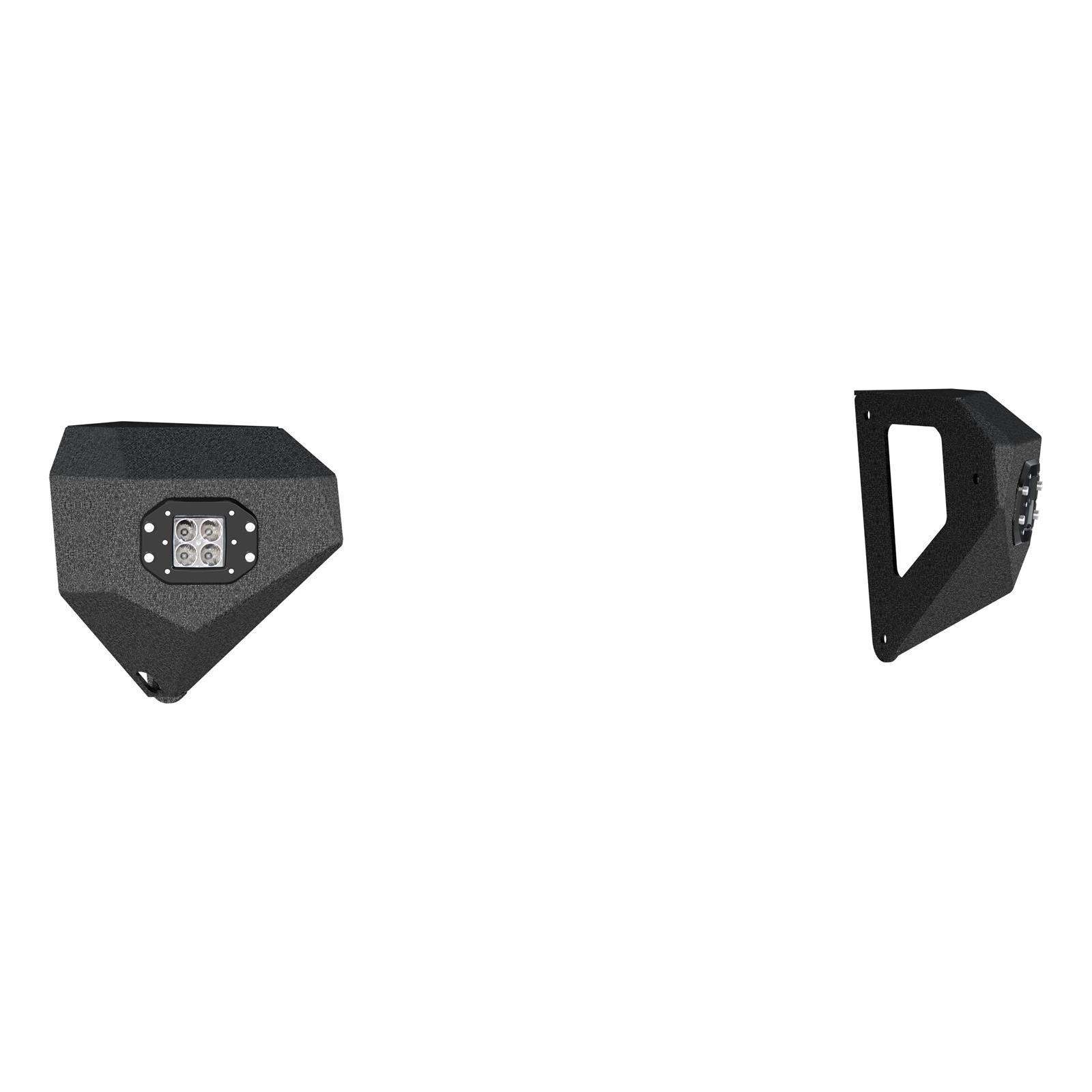 Aries Automotive TrailCrusher Front Bumper Corner Guards with LEDs 2081205 Guards, Aluminum, Black Powdercoated, Textured, Front, Jeep, Pair thumbnail 6