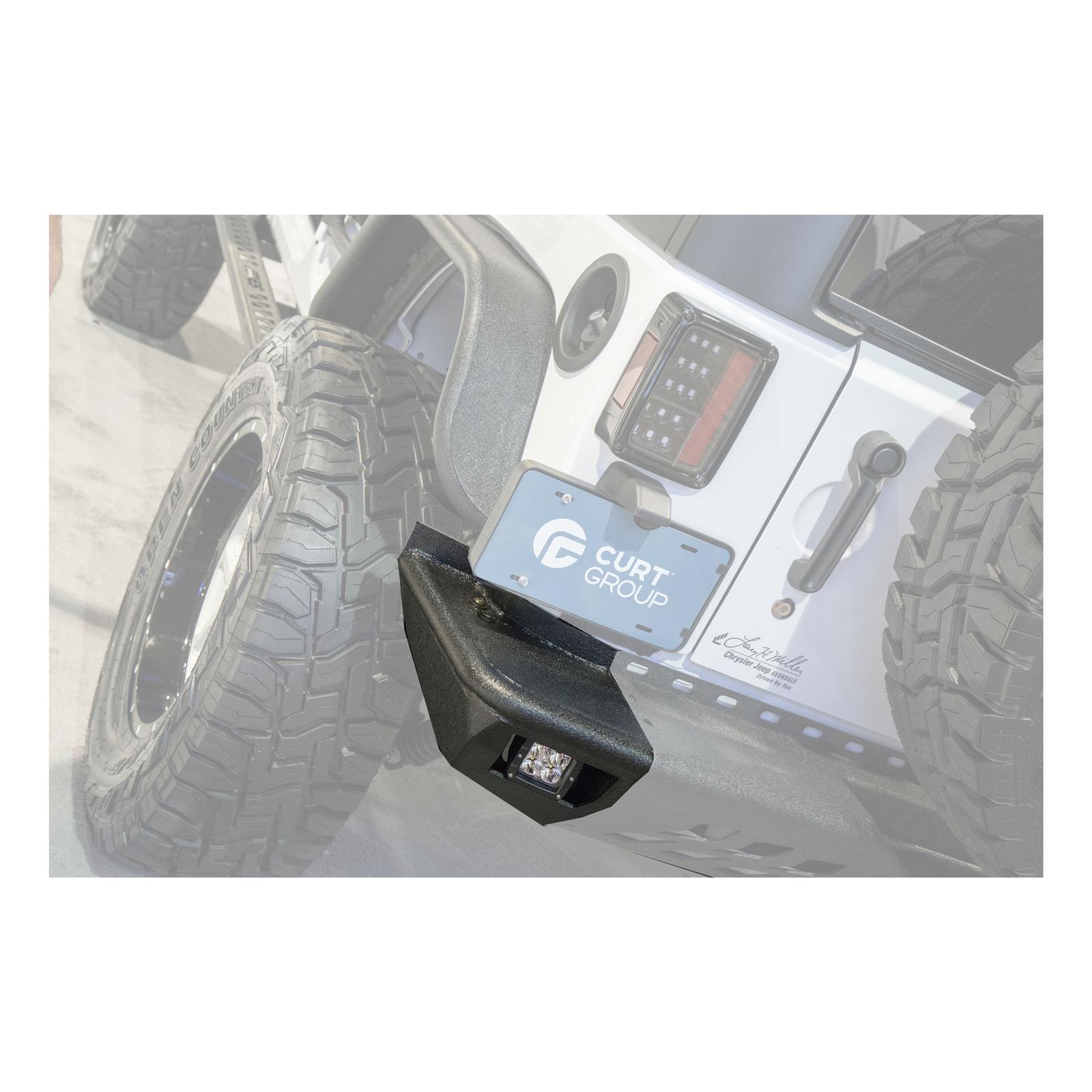 Aries Automotive TrailCrusher Rear Bumper Corner Guards with LEDs for 2007-2025 WRANGLER, 2018 WRANGLER JK - 2081222 Guards, Steel, Black Powdercoated, Textured, Rear, Jeep, Pair thumbnail 4