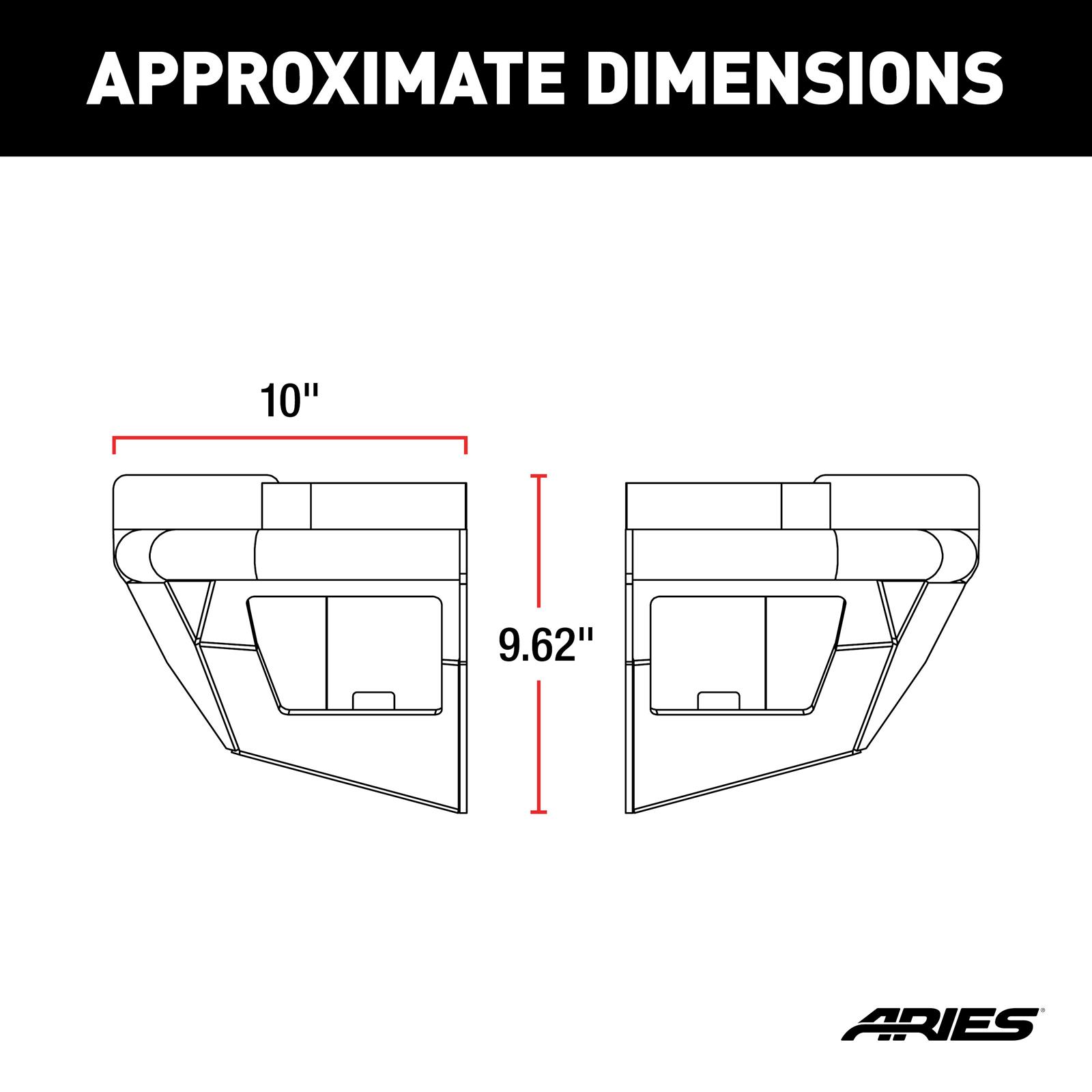 Aries Automotive TrailCrusher Rear Bumper Corner Guards with LEDs for 2007-2025 WRANGLER, 2018 WRANGLER JK - 2081222 Guards, Steel, Black Powdercoated, Textured, Rear, Jeep, Pair thumbnail 5