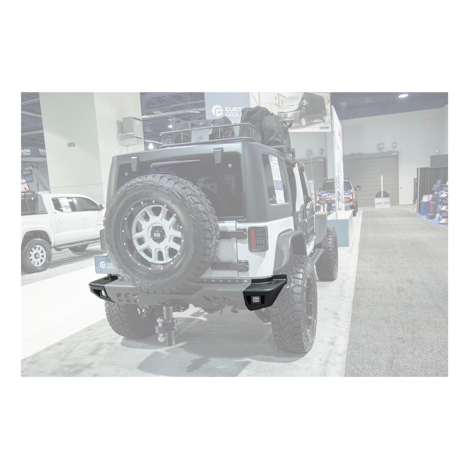 Aries Automotive TrailCrusher Rear Bumper Corner Guards with LEDs for 2007-2025 WRANGLER, 2018 WRANGLER JK - 2081222 Guards, Steel, Black Powdercoated, Textured, Rear, Jeep, Pair thumbnail 3
