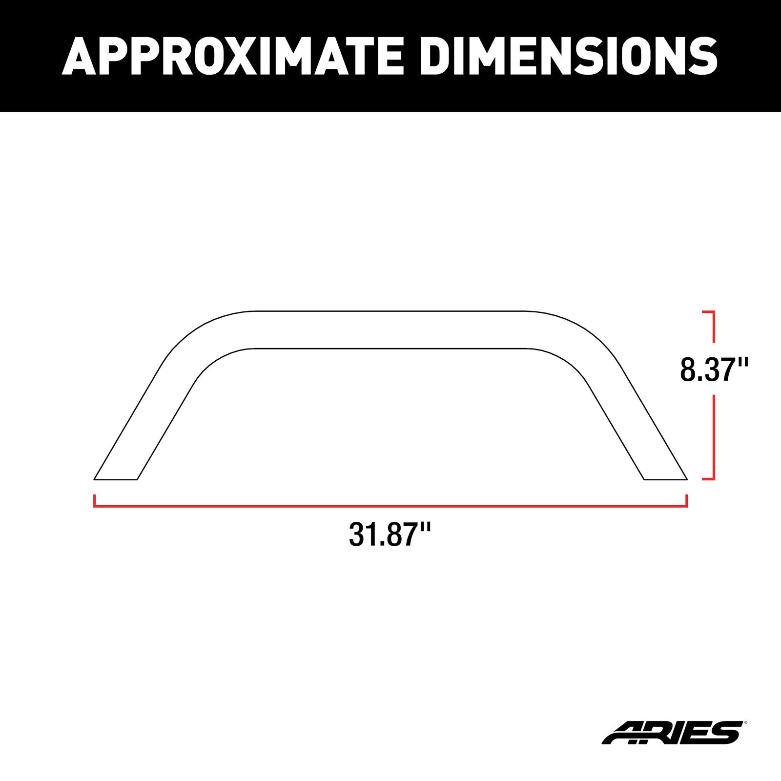 Aries Automotive TrailCrusher Tubular Brush Guards for 2007-2025 WRANGLER, 2018 WRANGLER JK - 2081255 Grille Guards, Guard, Aluminum, Black Powdercoated, Textured, Jeep, Each thumbnail 8