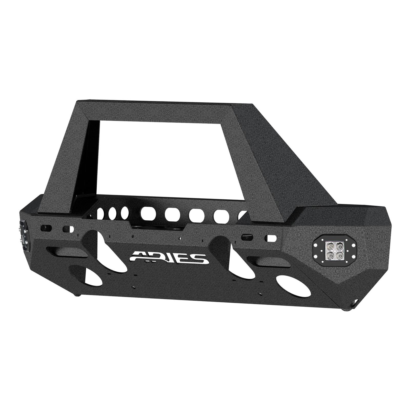 Aries Automotive TrailChaser Front Bumper with Corner and Brush Guards for 2007-2017 WRANGLER, 2018 WRANGLER JK - 2082043 Bumpers, Fabricated, Steel, Black Powdercoated, Textured, Front, Center Section, Guards, Guard, Jeep, Kit thumbnail 5