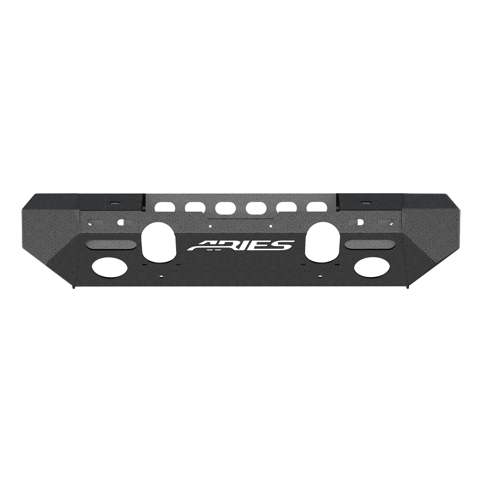 Aries Automotive TrailChaser Front Bumper with Corner Guards 2082048 Bumpers, Fabricated, Steel, Black Powdercoated, Textured, Front, Center Section, Guards, Jeep, Kit thumbnail 4