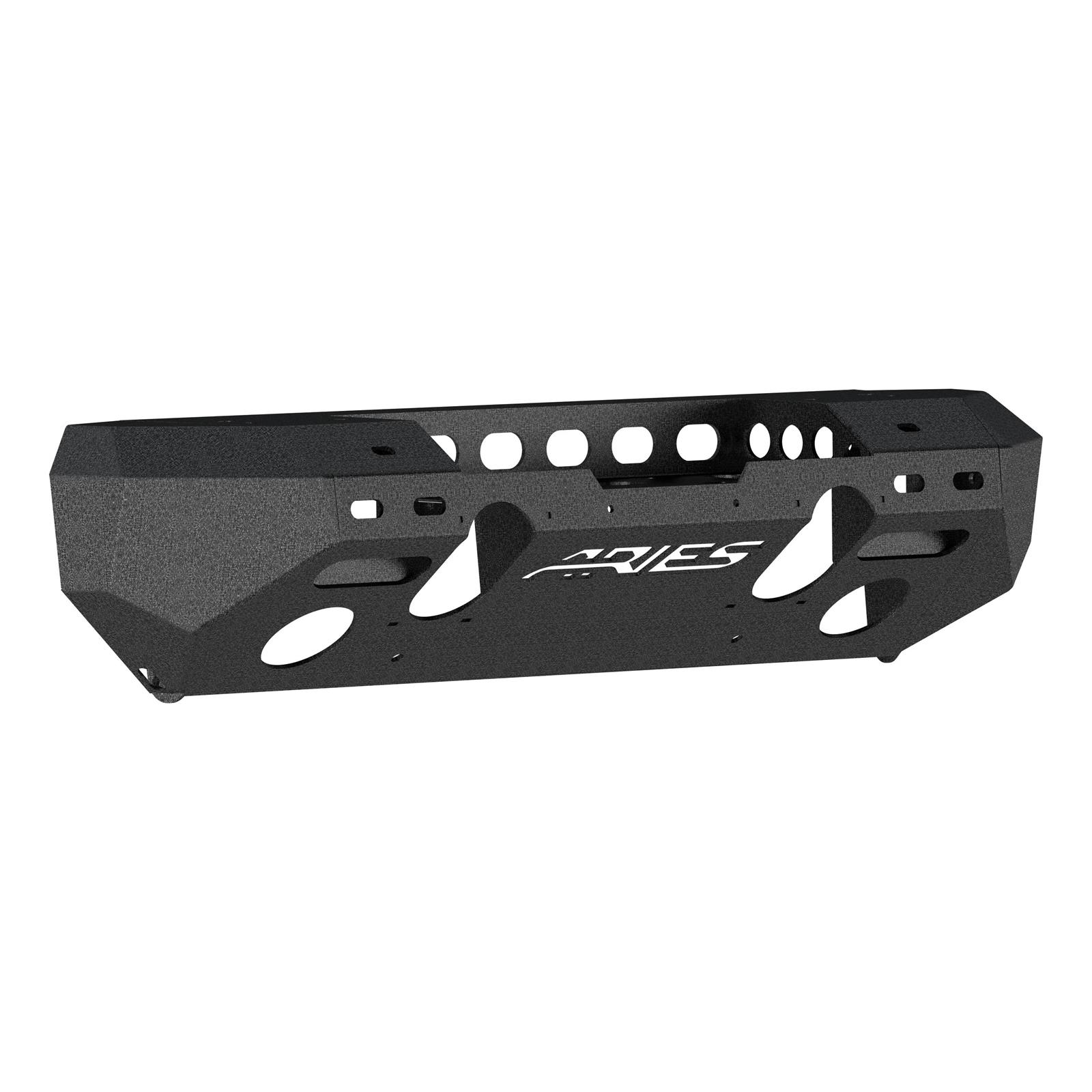 Aries Automotive TrailChaser Front Bumper with Corner Guards for 2007-2017 WRANGLER, 2018 WRANGLER JK - 2082052 Bumpers, Fabricated, Aluminum, Black Powdercoated, Textured, Front, Center Section, Guards, Jeep, Kit thumbnail 2