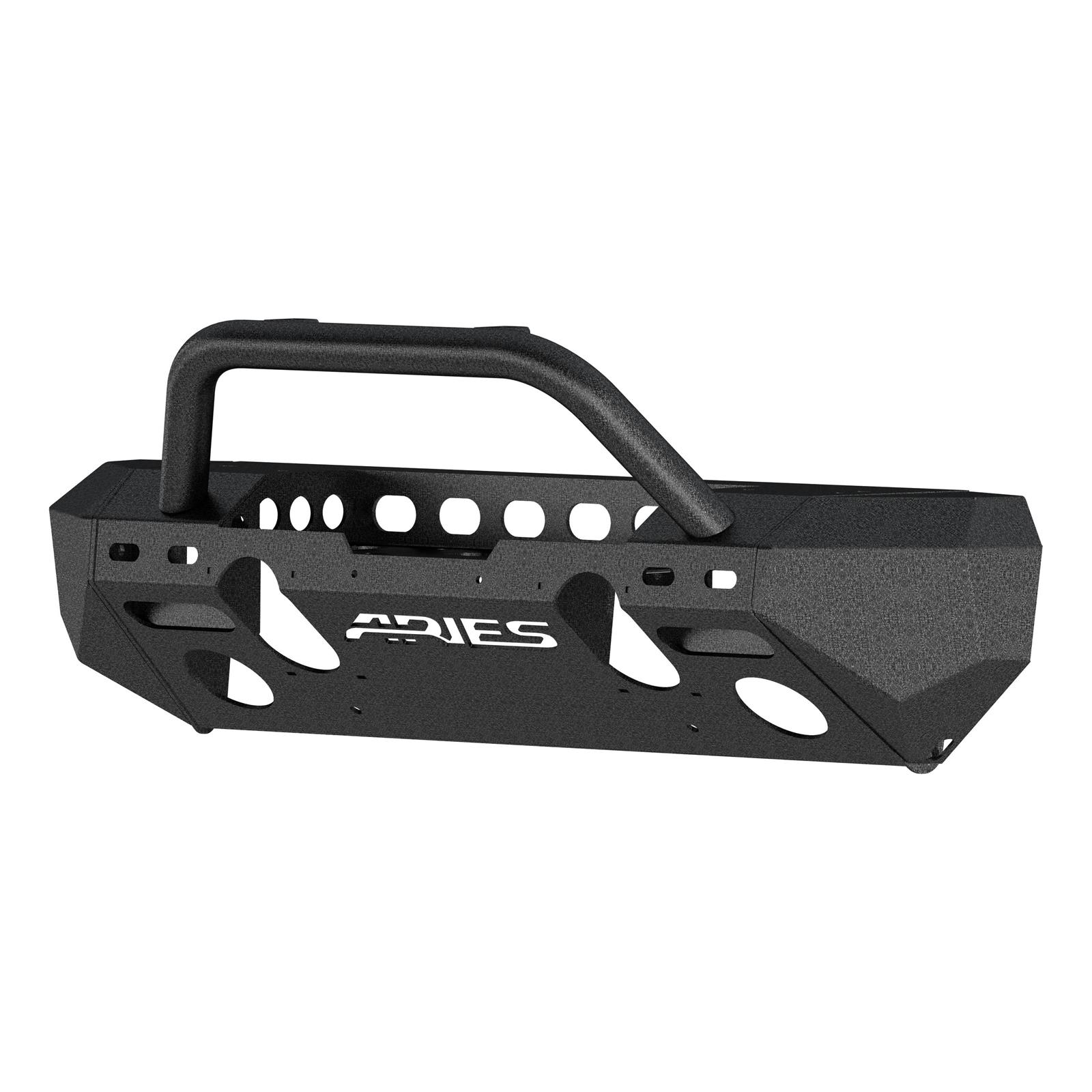 Aries Automotive TrailChaser Front Bumper with Corner and Brush Guards for 2007-2017 WRANGLER, 2018 WRANGLER JK - 2082054 Bumpers, Fabricated, Aluminum, Black Powdercoated, Textured, Front, Center Section, Guards, Guard, Jeep, Kit thumbnail 4