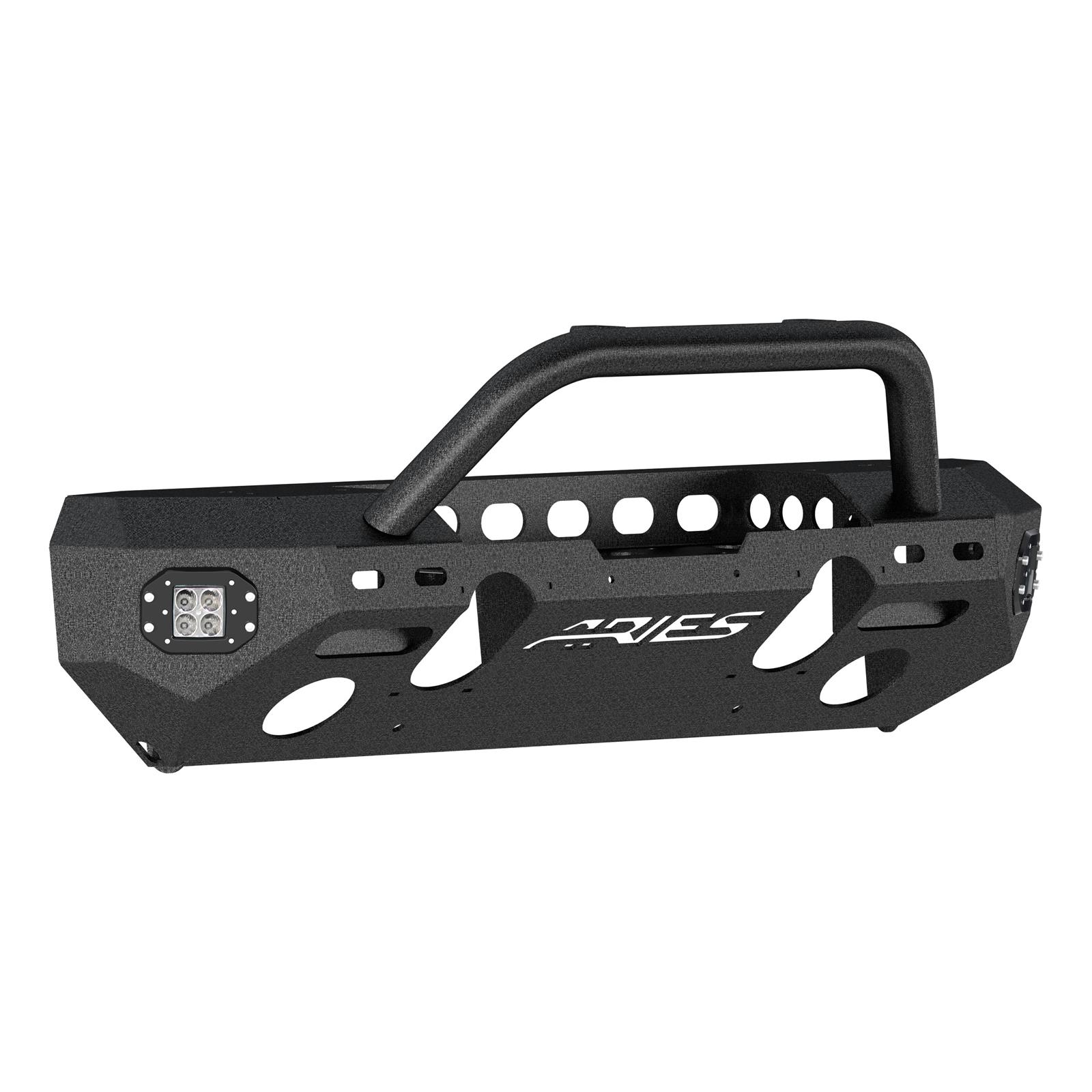 Aries Automotive TrailChaser Front Bumper with Corner and Brush Guards for 2007-2017 WRANGLER, 2018 WRANGLER JK - 2082058 Bumpers, Fabricated, Aluminum, Black Powdercoated, Textured, Front, Center Section, Guards, Guard, Jeep, Kit thumbnail 5