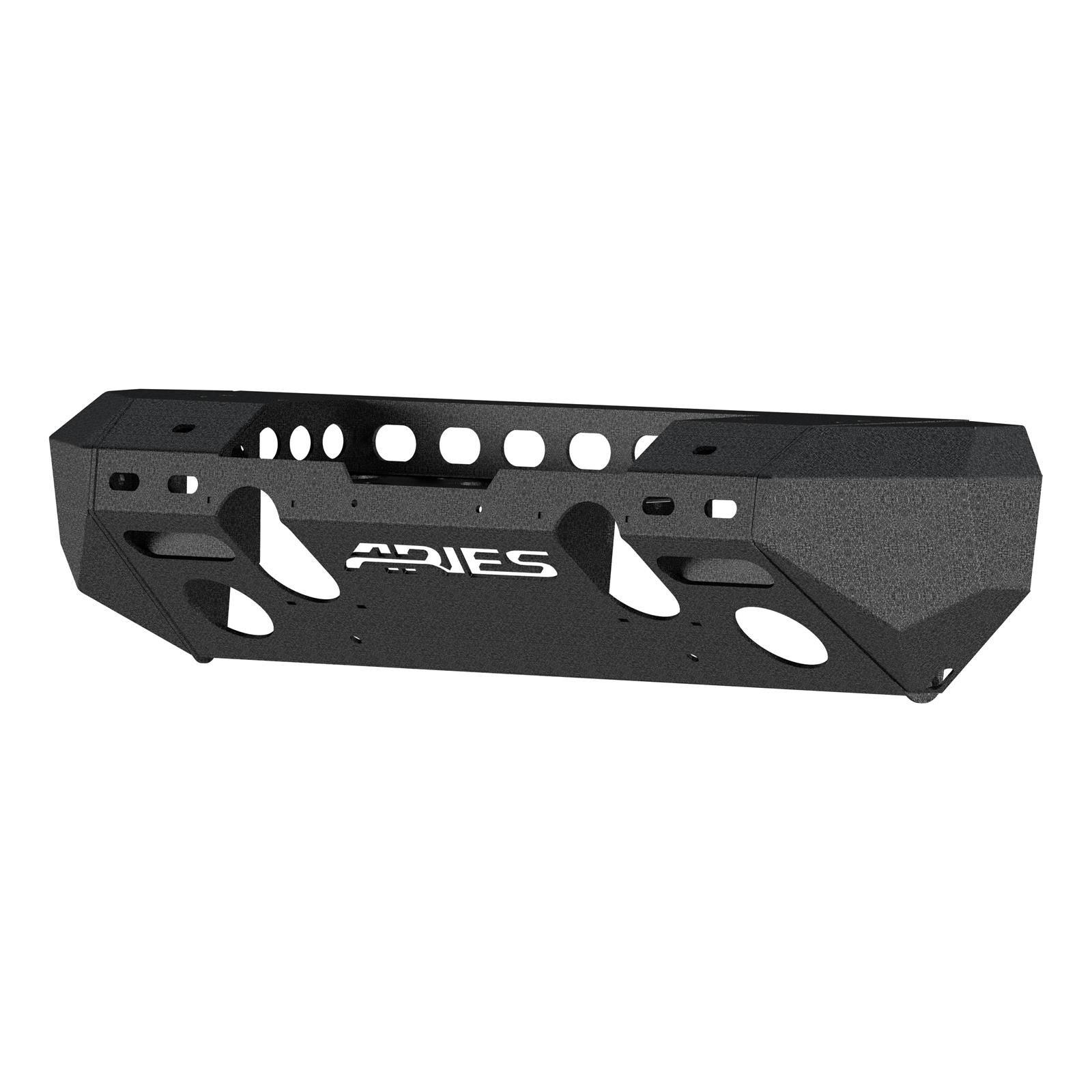 Aries Automotive TrailChaser Front Bumper with Corner Guards for 2020-2024 GLADIATOR, 2018-2024 WRANGLER - 2082070 Bumpers, Fabricated, Steel, Black Powdercoated, Textured, Front, Center Section, Guards, Jeep, Kit thumbnail 4