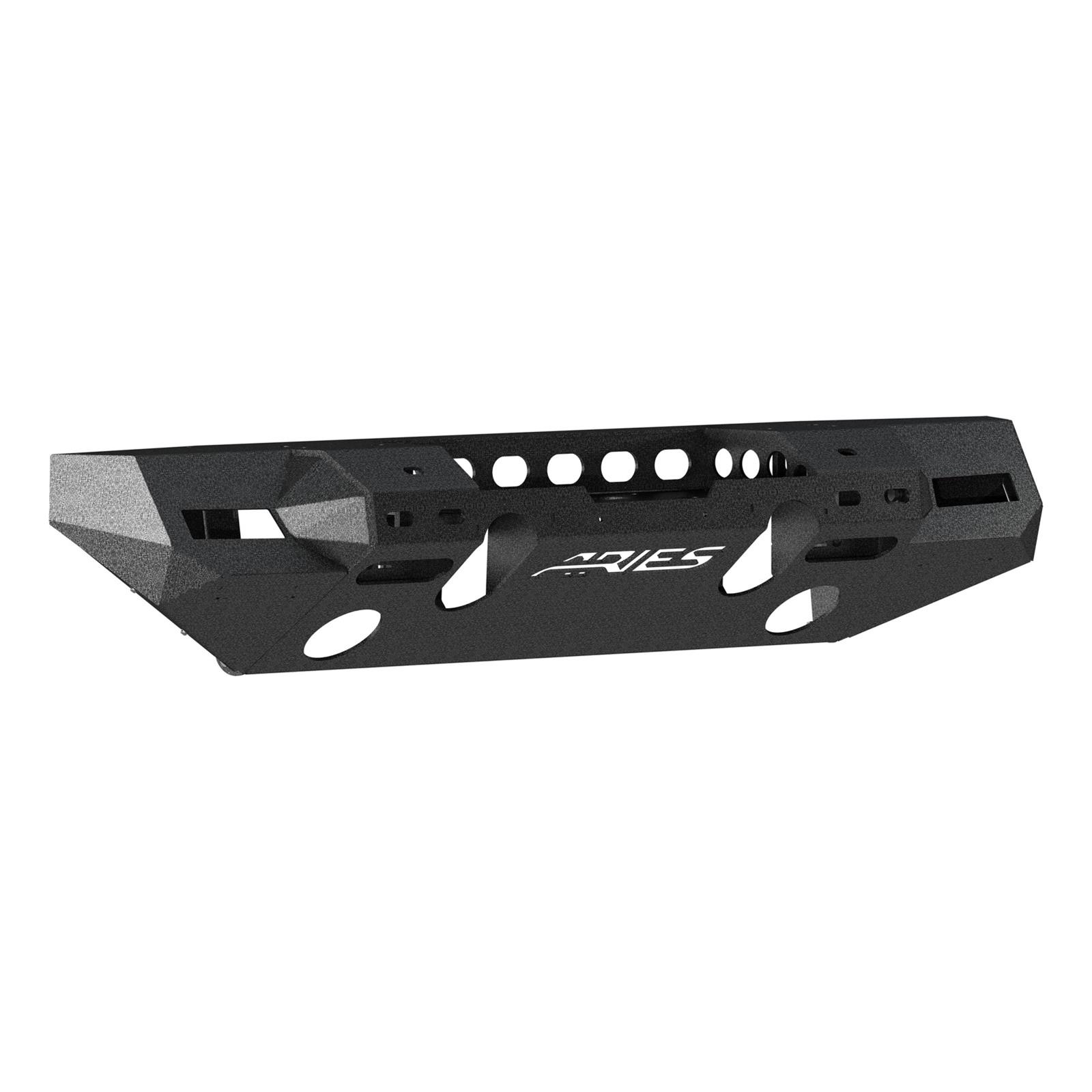 Aries Automotive TrailChaser Front Bumper with Corner Guards for 2020-2024 GLADIATOR, 2018-2024 WRANGLER - 2082076 Bumpers, Fabricated, Aluminum, Black Powdercoated, Textured, Front, Center Section, Guards, Jeep, Kit thumbnail 4