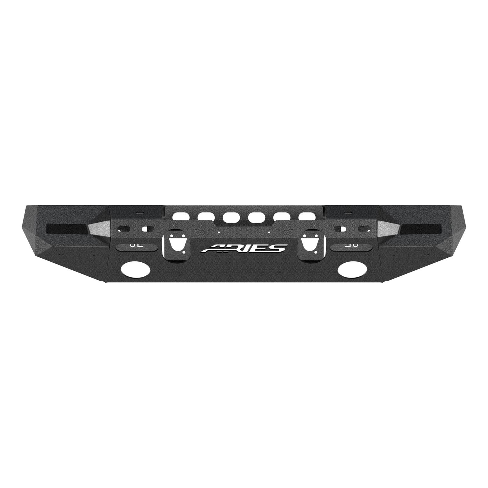 Aries Automotive TrailChaser Front Bumper with Corner Guards for 2020-2024 GLADIATOR, 2018-2024 WRANGLER - 2082076 Bumpers, Fabricated, Aluminum, Black Powdercoated, Textured, Front, Center Section, Guards, Jeep, Kit thumbnail 6
