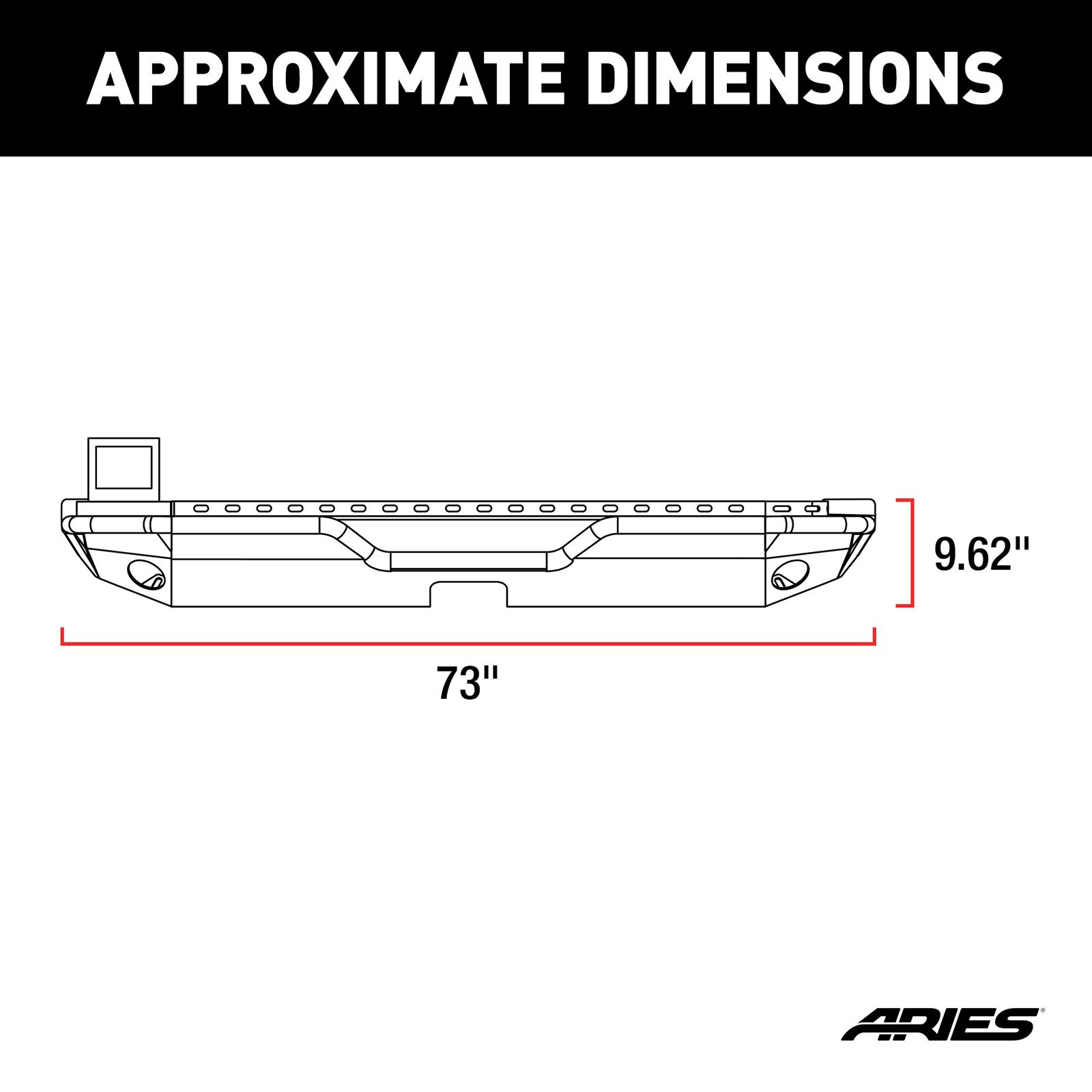 Aries Automotive TrailChaser Rear Bumper with Corner Guards for 2018-2024 WRANGLER - 2082082 Bumpers, Fabricated, Aluminum, Black Powdercoated, Textured, Rear, Center Section, Guards, Jeep, Kit thumbnail 5