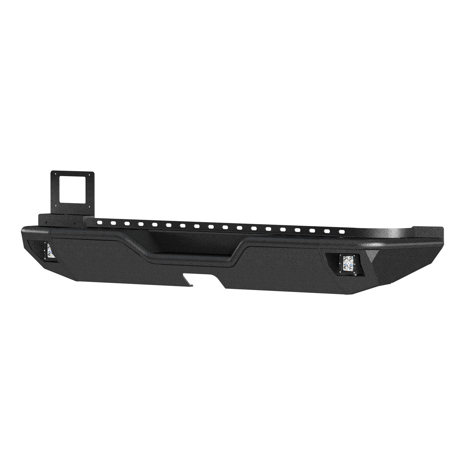 Aries Automotive TrailChaser Rear Bumper with Corner Guards and LEDs for 2018-2025 WRANGLER - 2082083 Bumpers, Fabricated, Aluminum, Black Powdercoated, Textured, Rear, Center Section, Guards, Jeep, Kit thumbnail 4