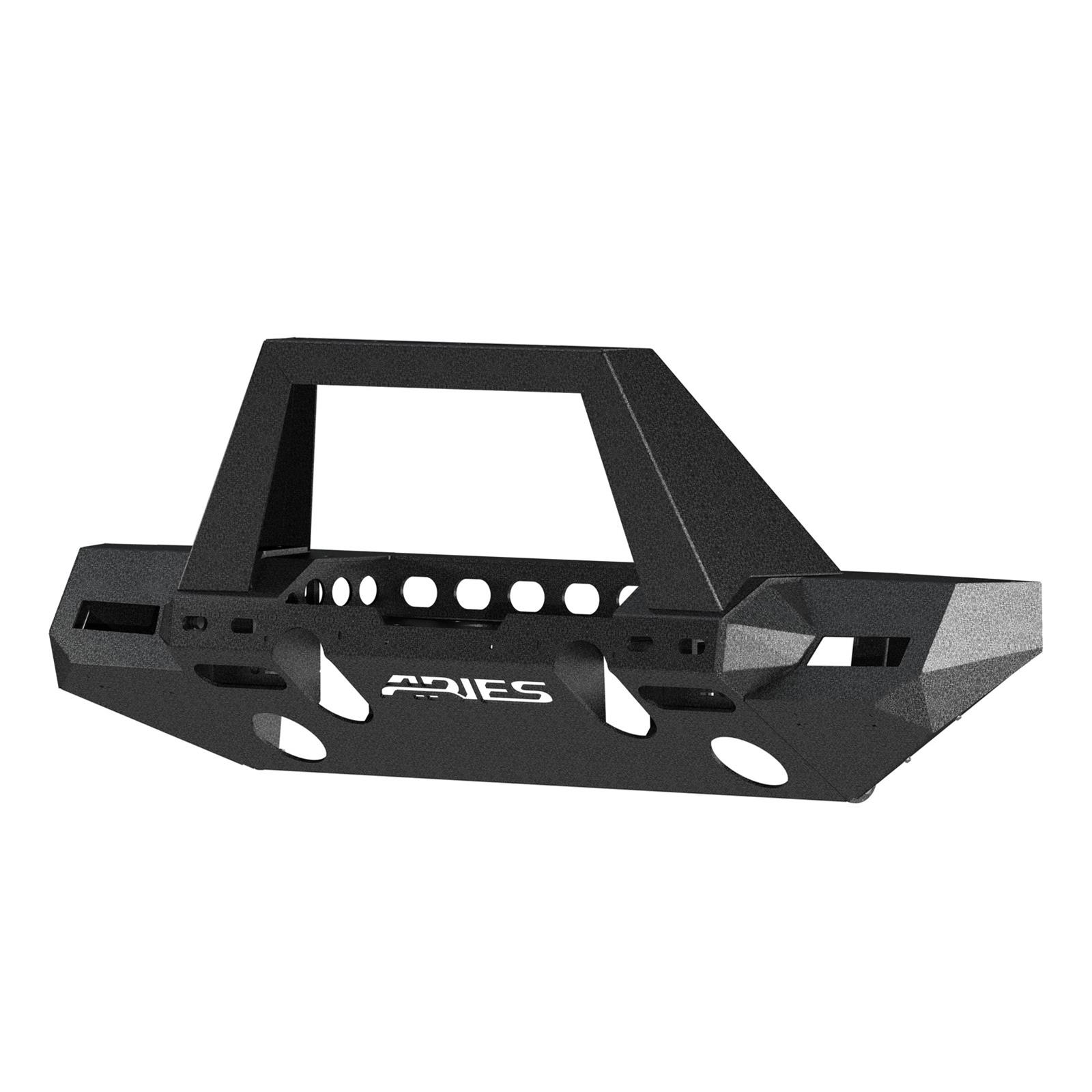 Aries Automotive TrailChaser Front Bumper with Corner and Brush Guards for 2020-2024 GLADIATOR, 2018-2024 WRANGLER - 2082089 Bumpers, Fabricated, Steel, Black Powdercoated, Textured, Front, Center Section, Guards, Guard, Jeep, Kit thumbnail 7