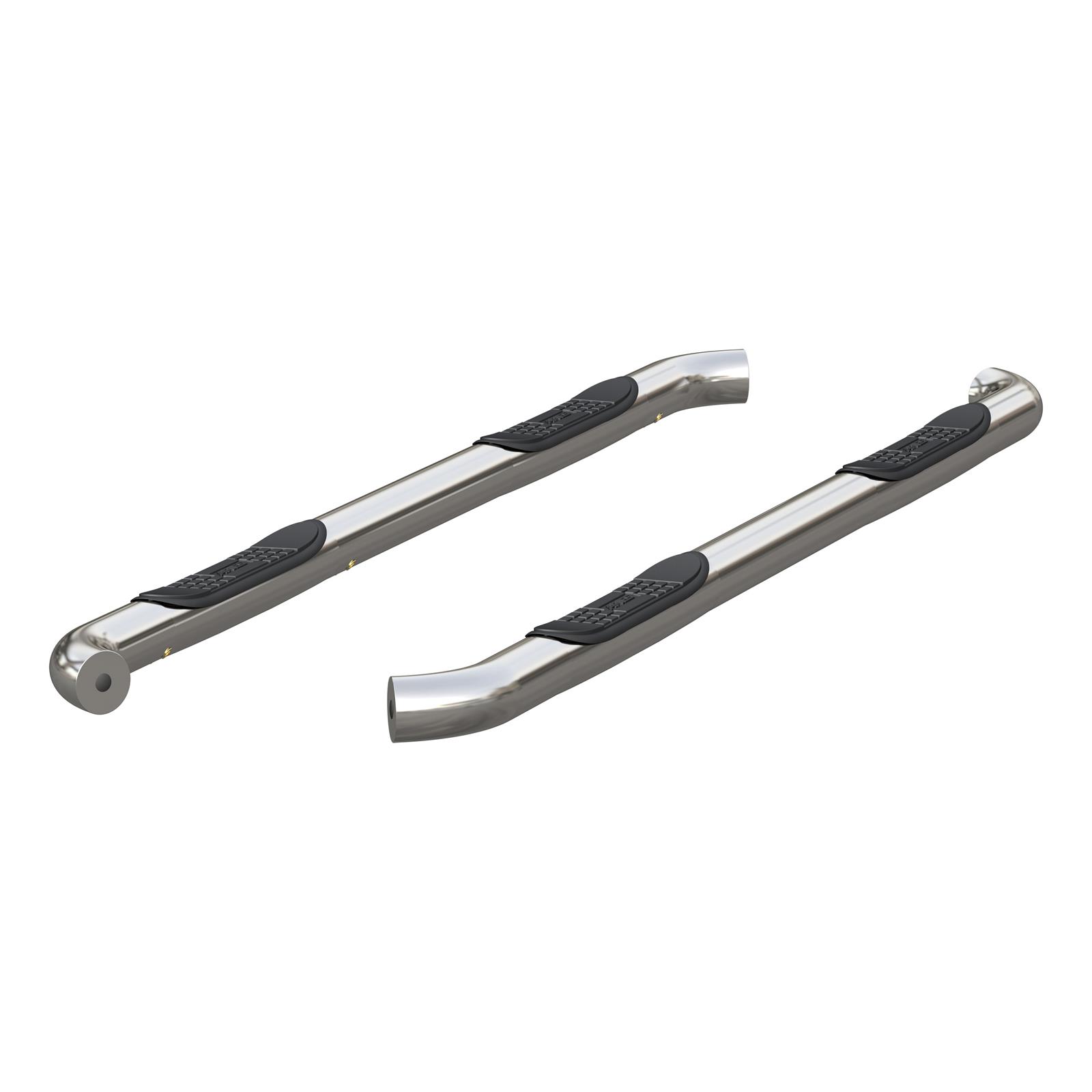 Aries Automotive 3 in. Round Side Bars for 2004-2024 TITAN, 2016-2024 TITAN XD - 209042-2 Step Bars, Stainless Steel, Polished, Diameter, 86.420 Length, Nissan, Pair thumbnail 2