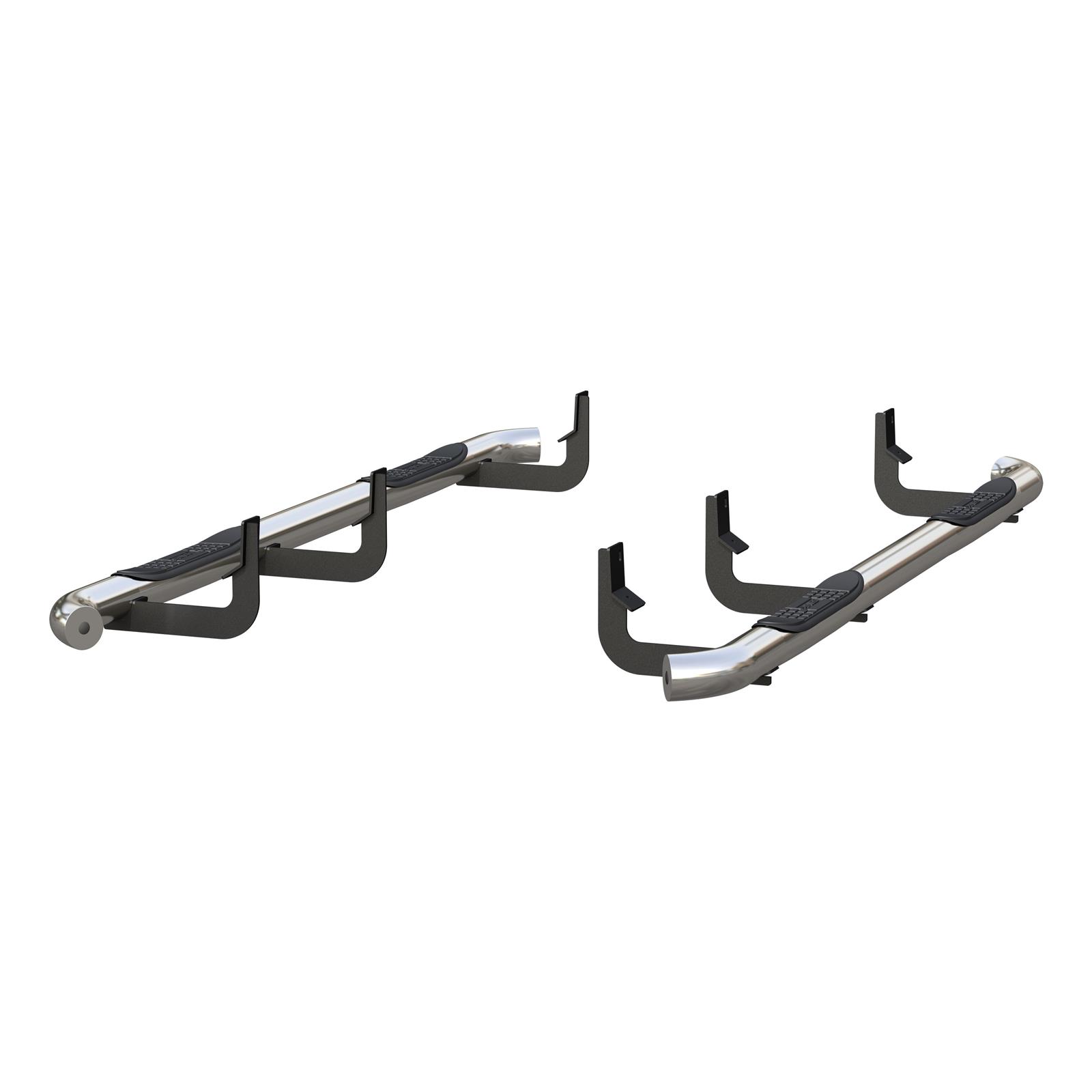 Aries Automotive 3 in. Round Side Bars for 2004-2024 TITAN, 2016-2024 TITAN XD - 209042-2 Step Bars, Stainless Steel, Polished, Diameter, 86.420 Length, Nissan, Pair thumbnail 3