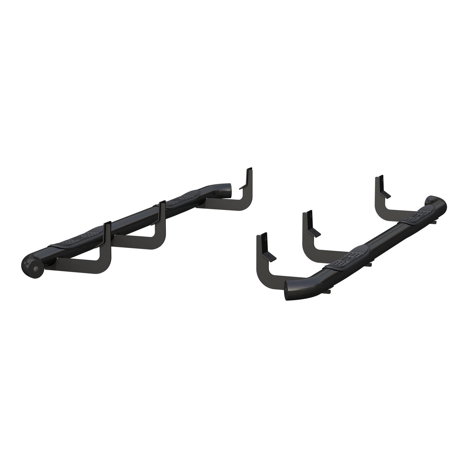 Aries Automotive 3 in. Round Side Bars for 2004-2024 TITAN, 2016-2024 TITAN XD - 209042 Step Bars, Steel, Black Powdercoated, Polished, Diameter, 86.420 Length, Nissan, Pair thumbnail 3