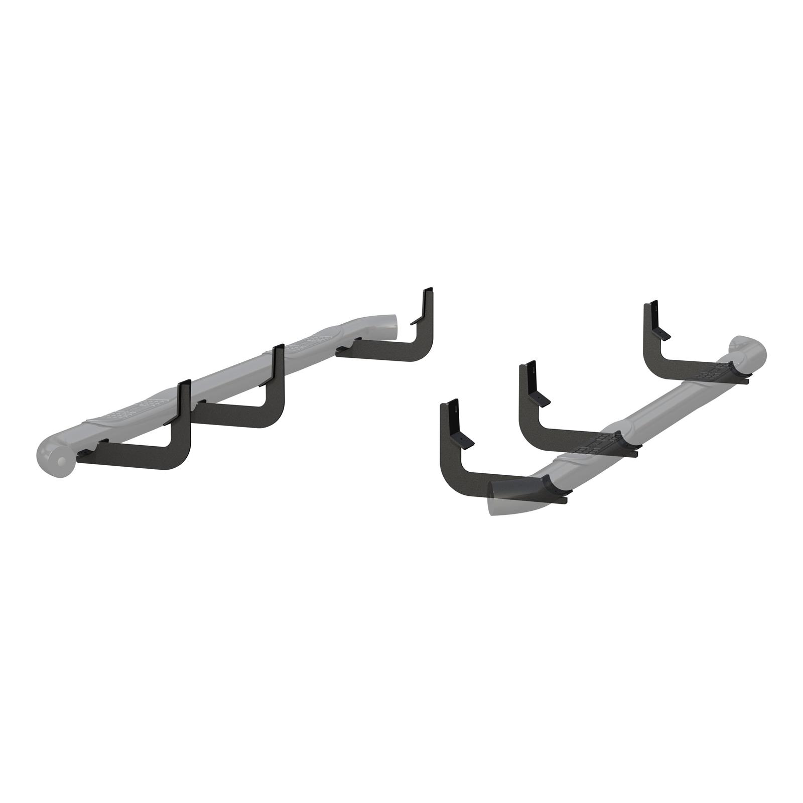 Aries Automotive 3 in. Round Side Bars for 2004-2024 TITAN, 2016-2024 TITAN XD - 209042 Step Bars, Steel, Black Powdercoated, Polished, Diameter, 86.420 Length, Nissan, Pair thumbnail 4