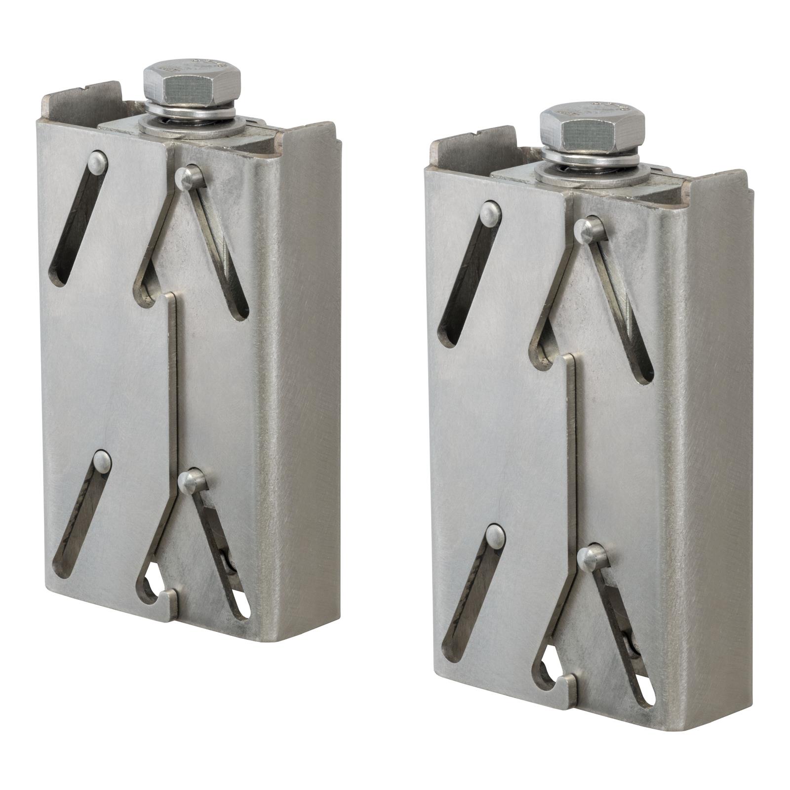 Aries Automotive Headache Rack Stake Pocket Anchors 2090613 and Window Guard Components, Stainless Steel, Natural, Mounting Bracket, Anchors, Pair thumbnail 4