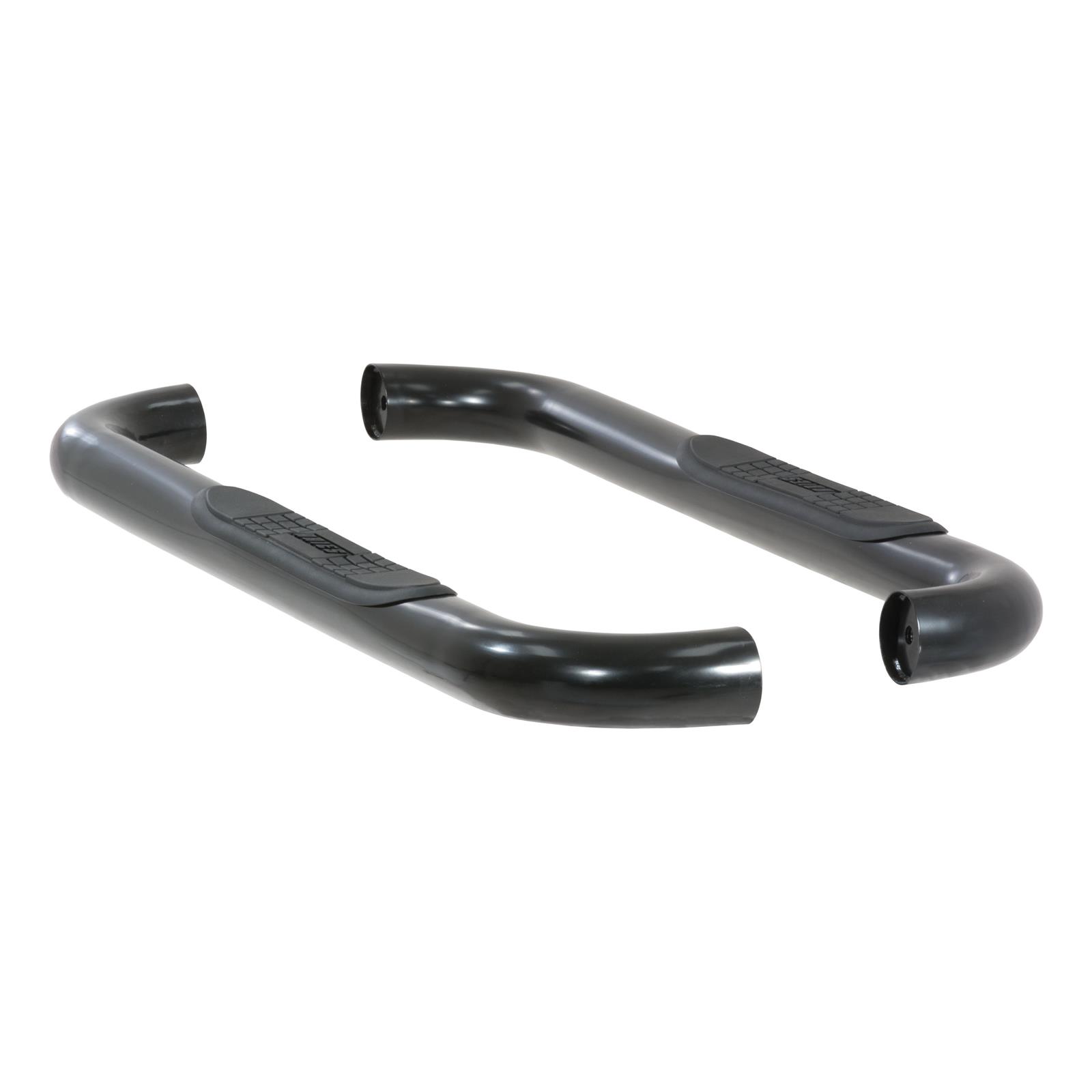Aries Automotive 3 in. Round Side Bars for 1999-2016 F-250 SUPER DUTY, F-350 DUTY - 213014 Step Bars, Stainless Steel, Black Powdercoated, Gloss, 3.00 Diameter, 47.440 Length, Ford, Pair thumbnail 2