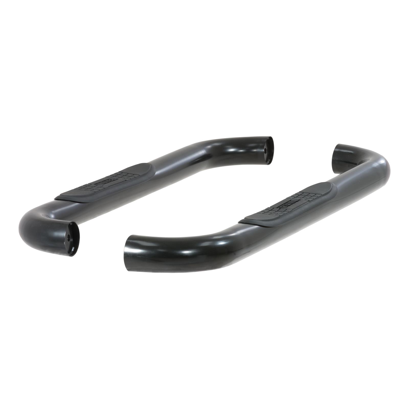Aries Automotive 3 in. Round Side Bars for 1999-2016 F-250 SUPER DUTY, F-350 DUTY - 213014 Step Bars, Stainless Steel, Black Powdercoated, Gloss, 3.00 Diameter, 47.440 Length, Ford, Pair thumbnail 3
