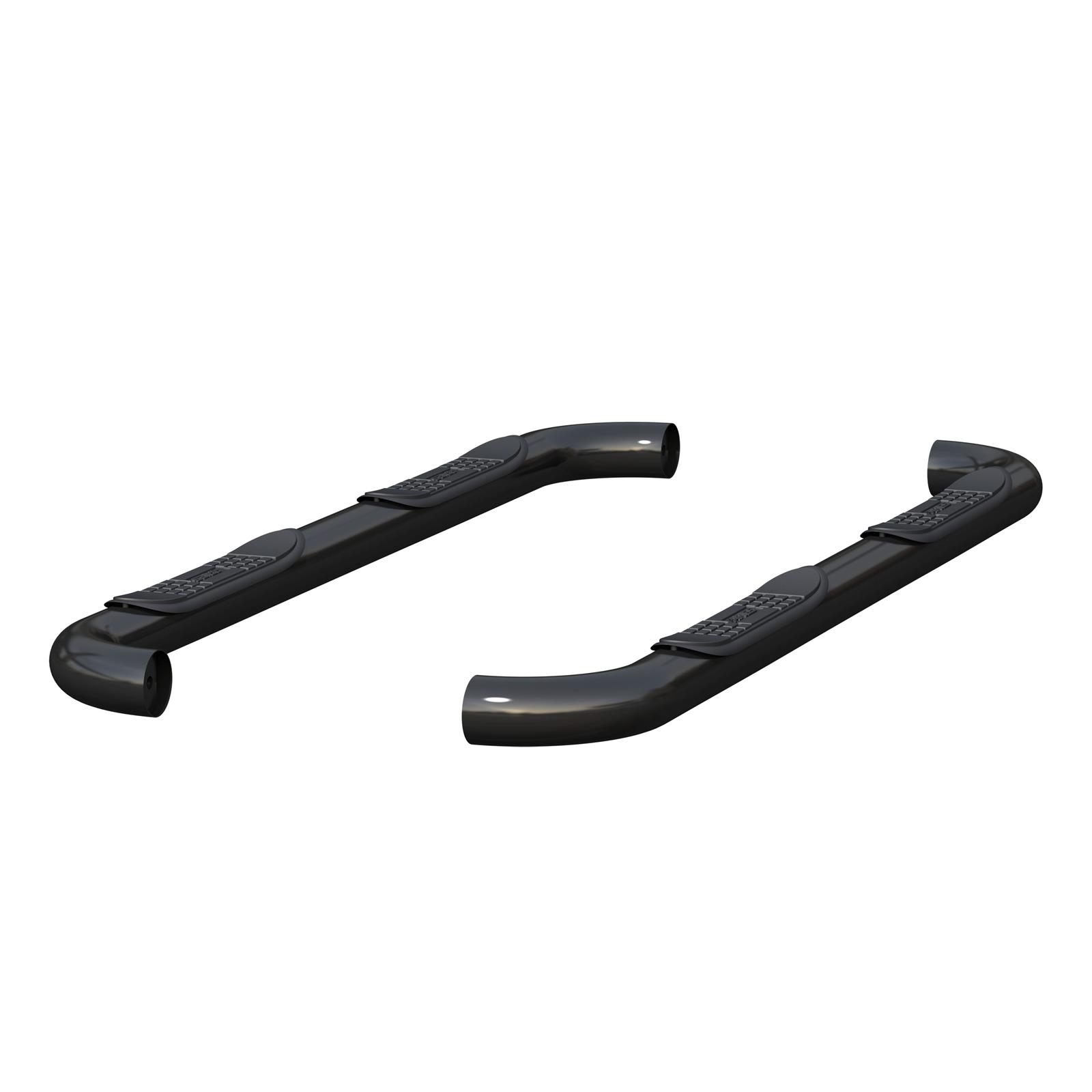 Aries Automotive 3 in. Round Side Bars for 1999-2016 F-350 SUPER DUTY, F-250 1999 - 213025 Step Bars, Stainless Steel, Black Powdercoated, Gloss, 3.00 Diameter, 68.670 Length, Ford, Pair thumbnail 2