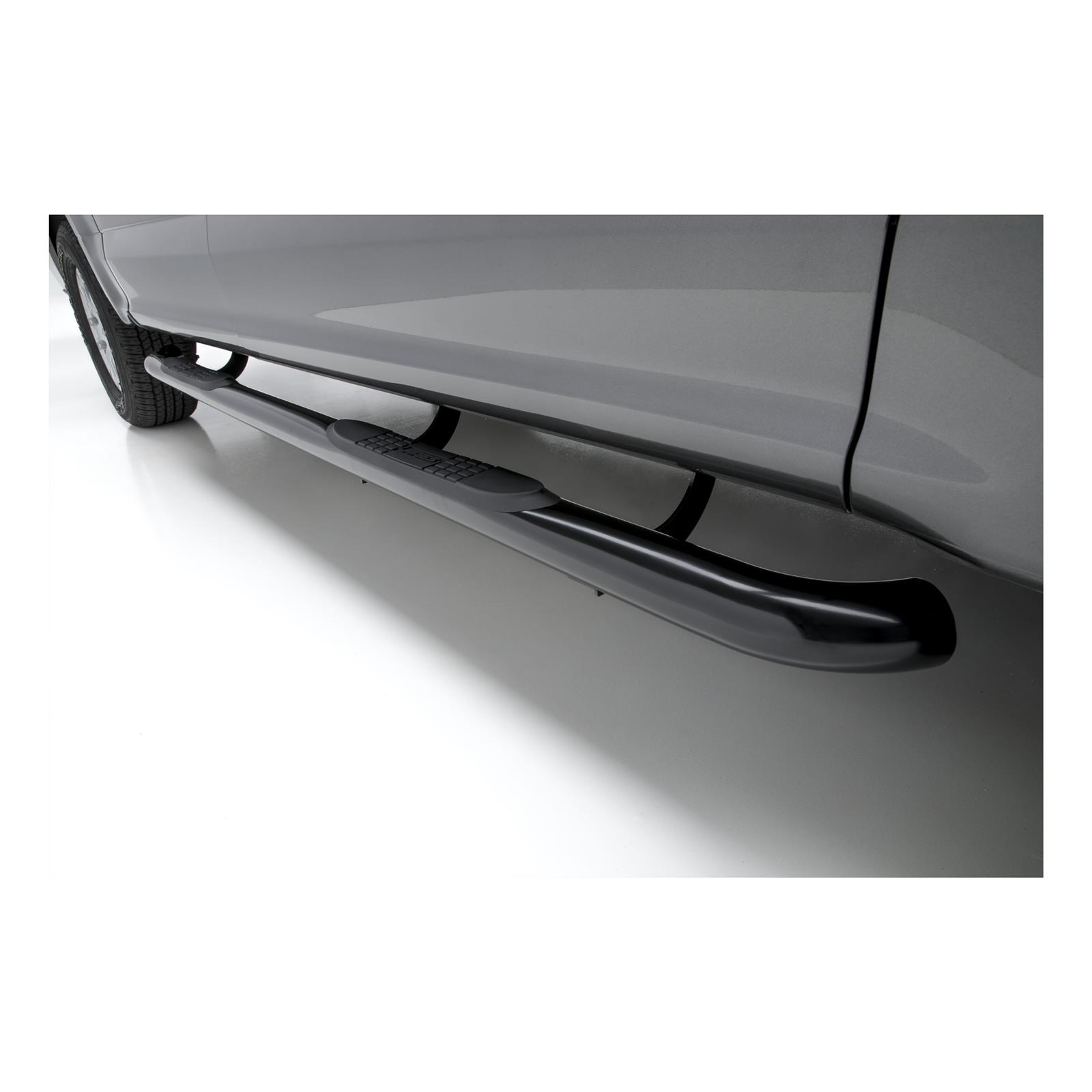 Aries Automotive 3 in. Round Side Bars 213043 Step Bars, Stainless Steel, Black Powdercoated, Gloss, 3.00 Diameter, 90.980 Length, Ford, Pair thumbnail 4