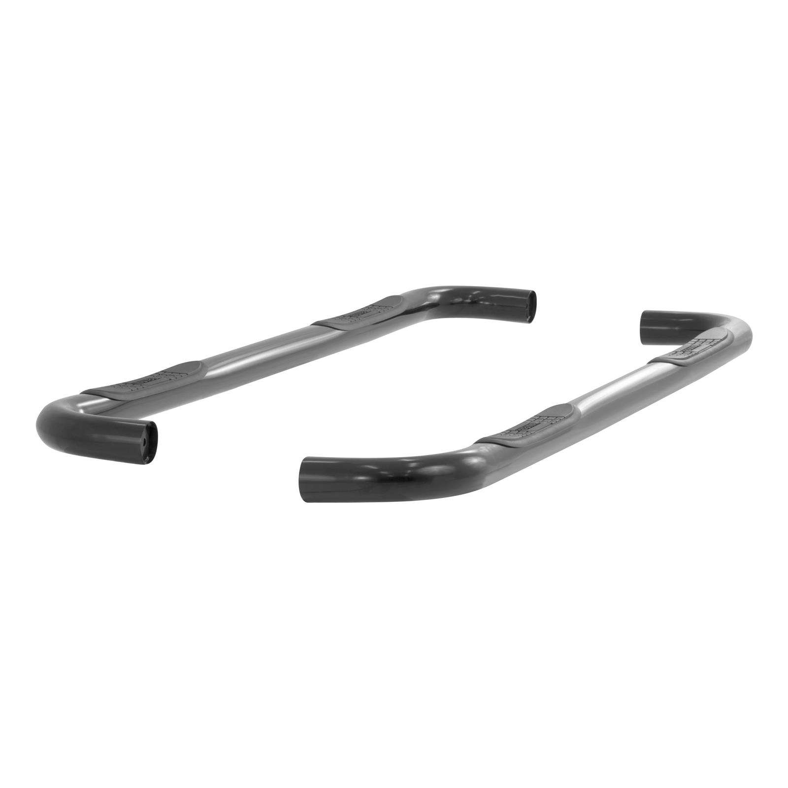 Aries Automotive 3 in. Round Side Bars 214013 Step Bars, Stainless Steel, Black Powdercoated, Gloss, 3.00 Diameter, 85.630 Length, Chevrolet, GMC, Pair thumbnail 3