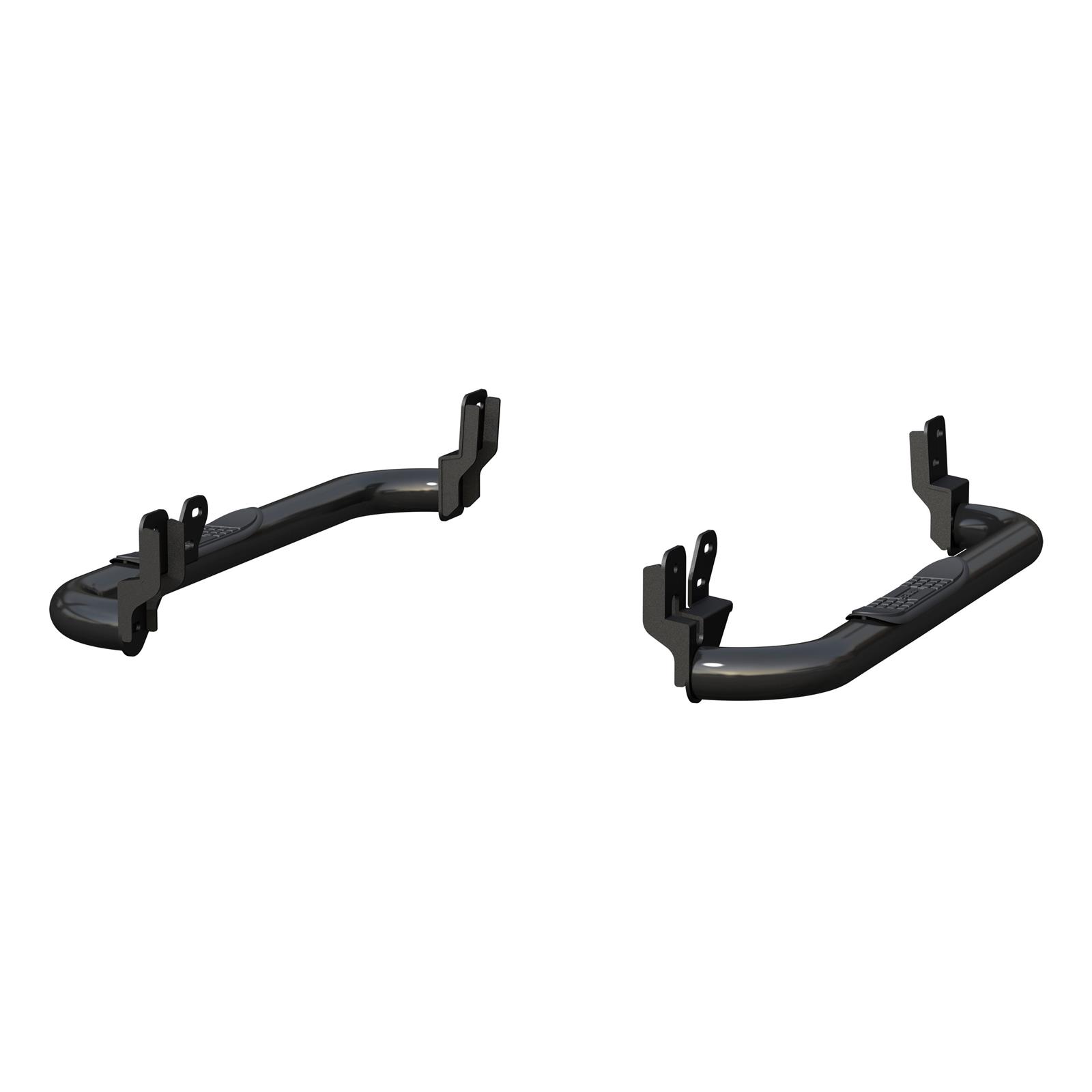 Aries Automotive 3 in. Round Side Bars 215039 Step Bars, Stainless Steel, Black Powdercoated, Gloss, 3.00 Diameter, 53.200 Length, Dodge, Pair thumbnail 2