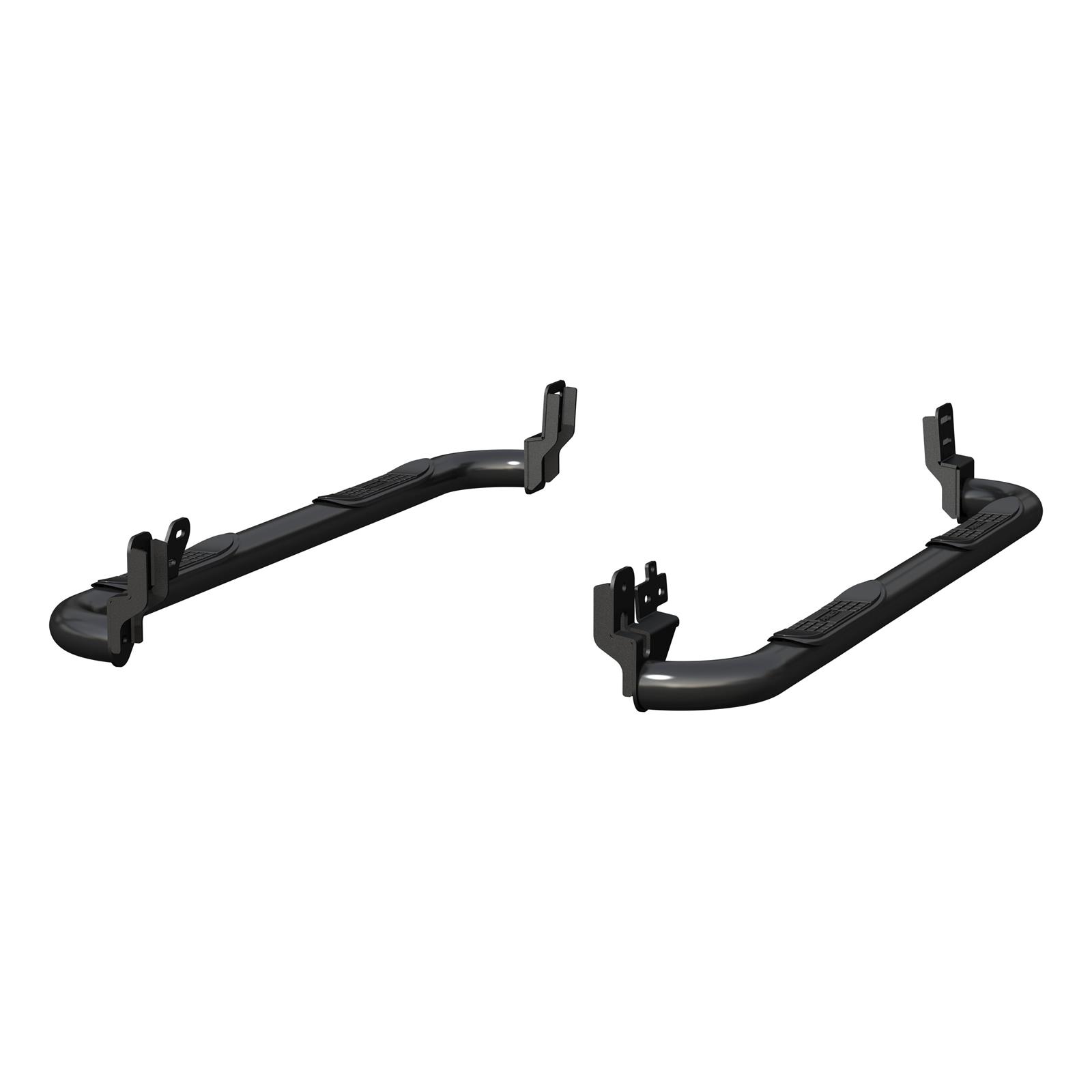 Aries Automotive 3 in. Round Side Bars for 2011-2018 1500, 2019-2024 1500 CLASSIC, 2009-2010 RAM - 215040 Step Bars, Stainless Steel, Black Powdercoated, Gloss, 3.00 Diameter, 73.310 Length, Dodge, Pair thumbnail 5